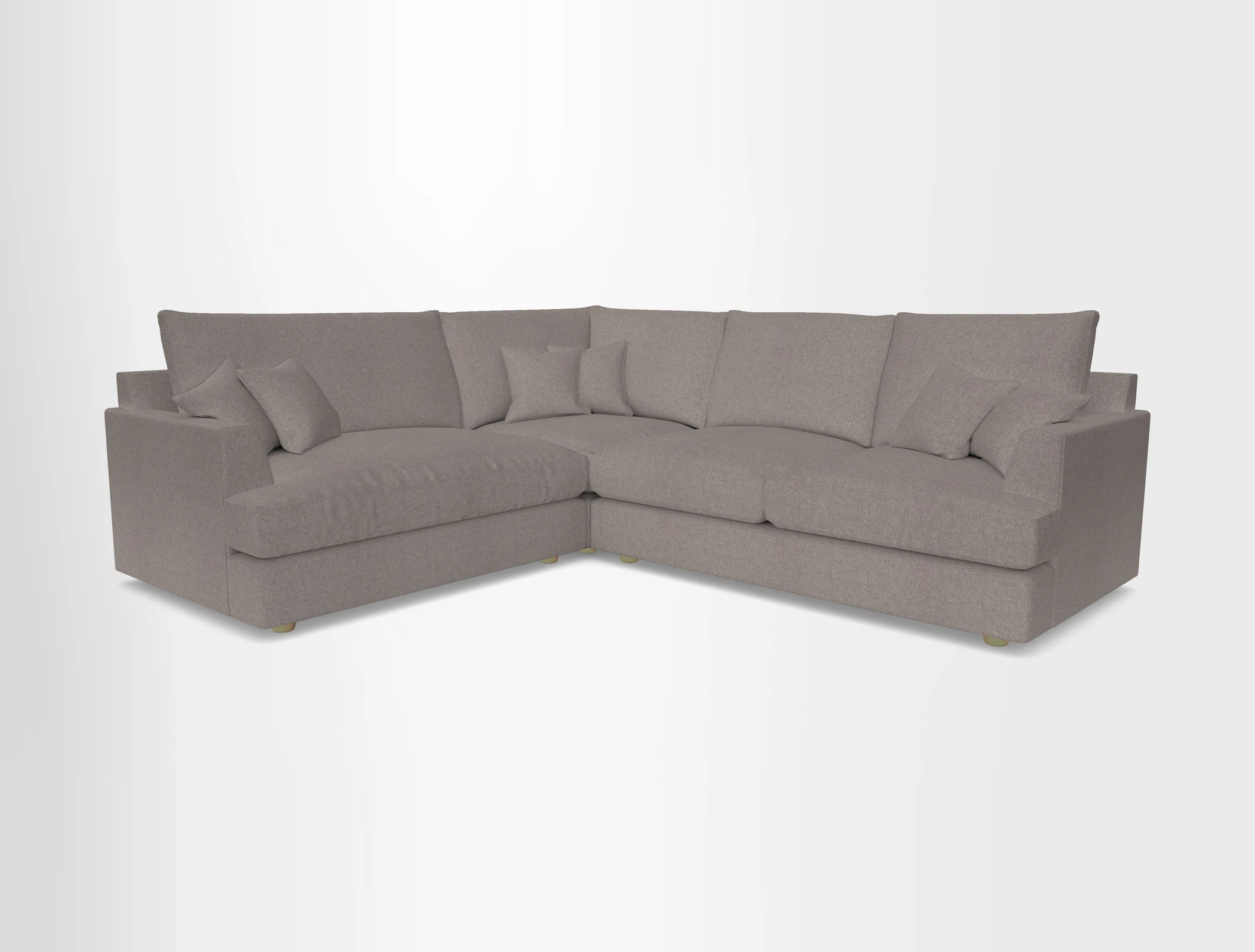 Slingsby Medium Fitted Cover Corner Unit RHF in Two Tone Plain Biscuit
