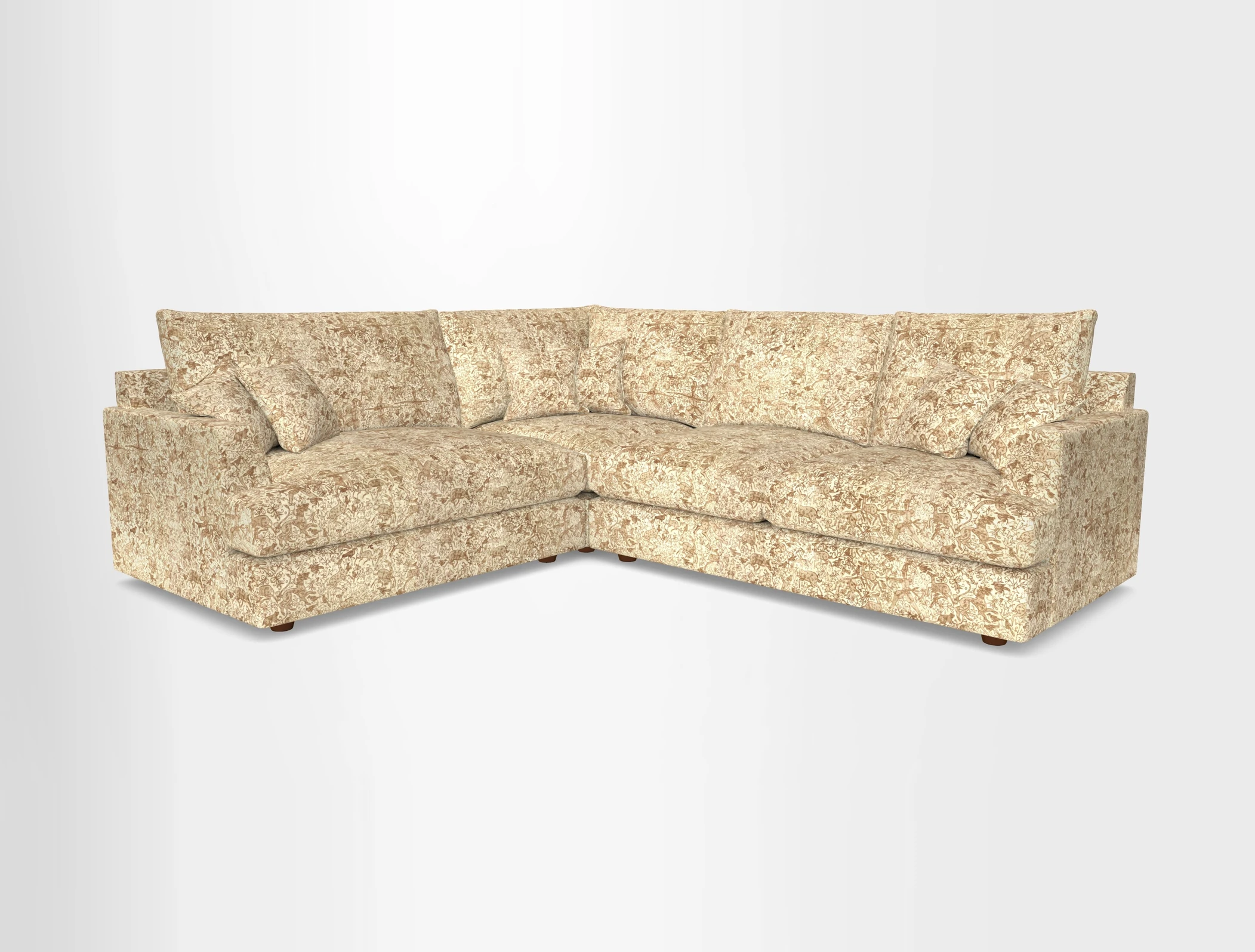 Slingsby Medium Fitted Cover Corner Unit RHF in Two Tone Plain Biscuit