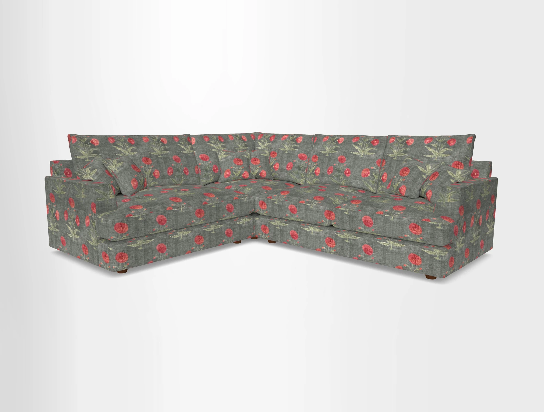 Slingsby Medium Fitted Cover Corner Unit RHF in Two Tone Plain Biscuit