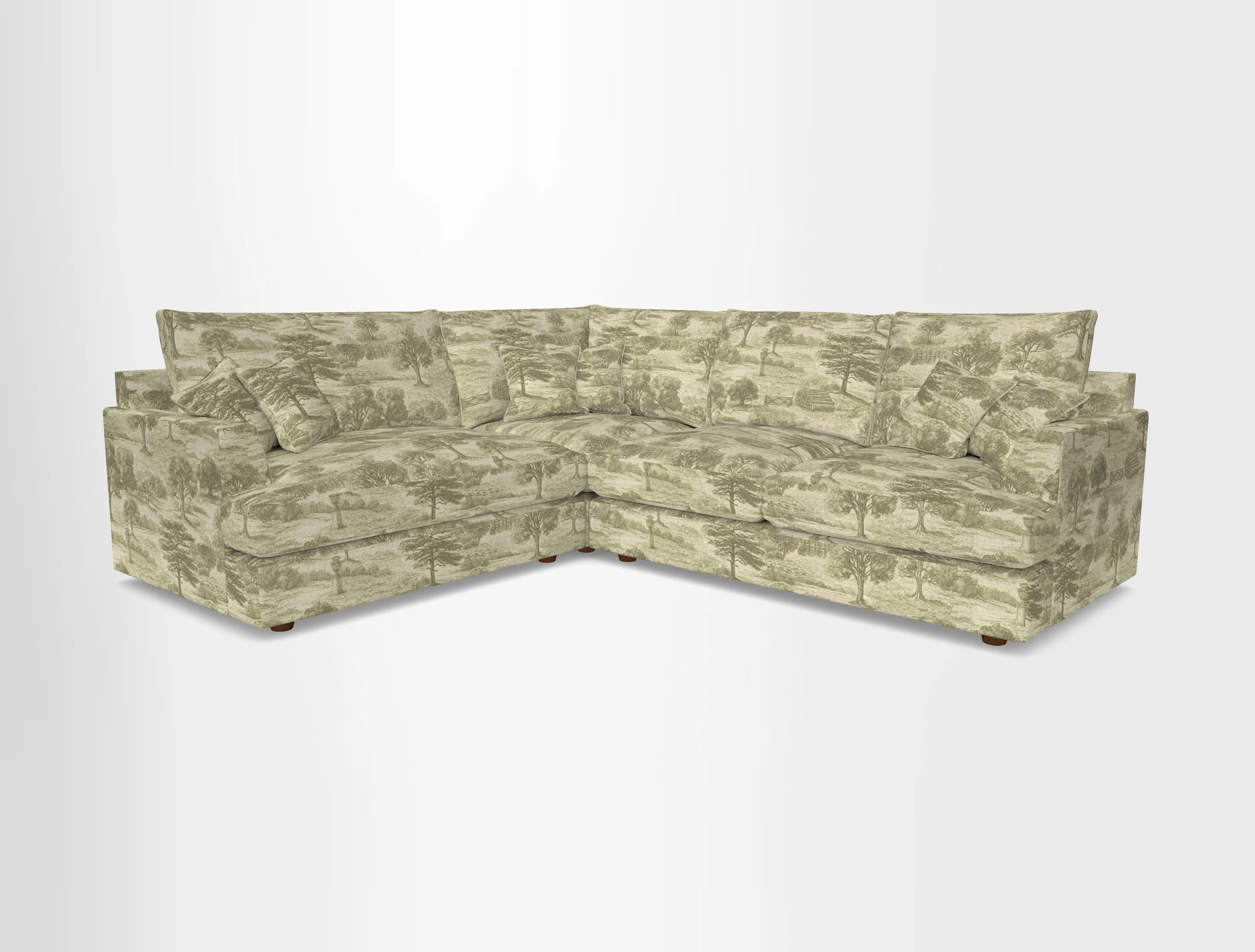 Slingsby Medium Fitted Cover Corner Unit RHF in Two Tone Plain Biscuit