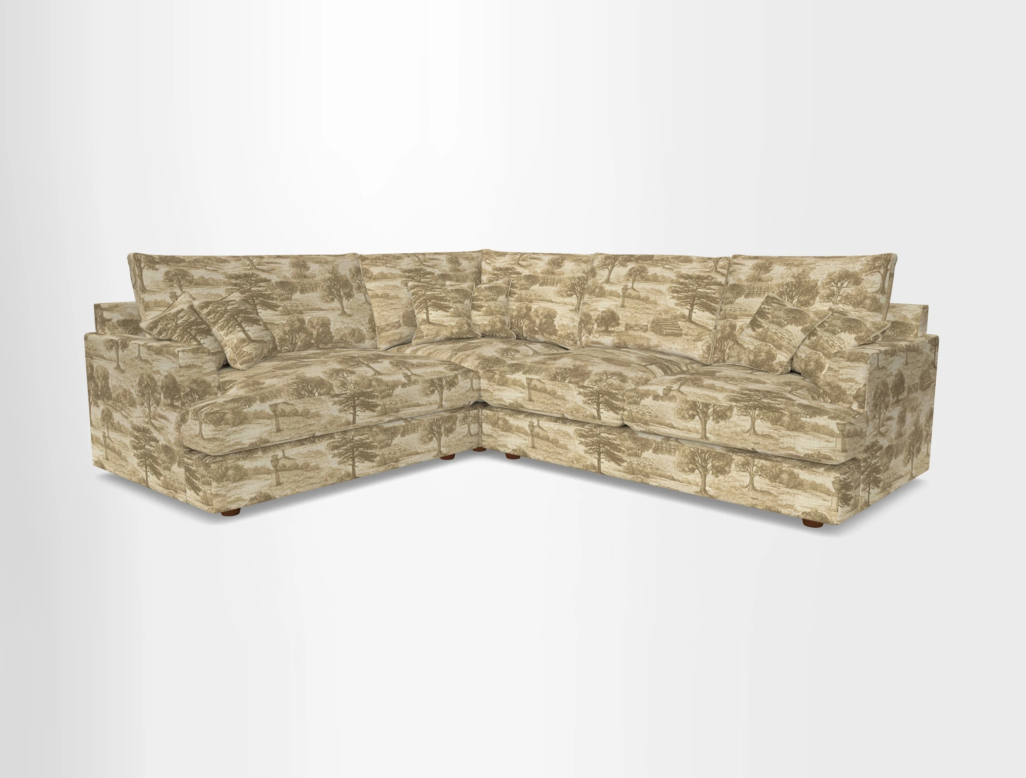 Slingsby Medium Fitted Cover Corner Unit RHF in Two Tone Plain Biscuit