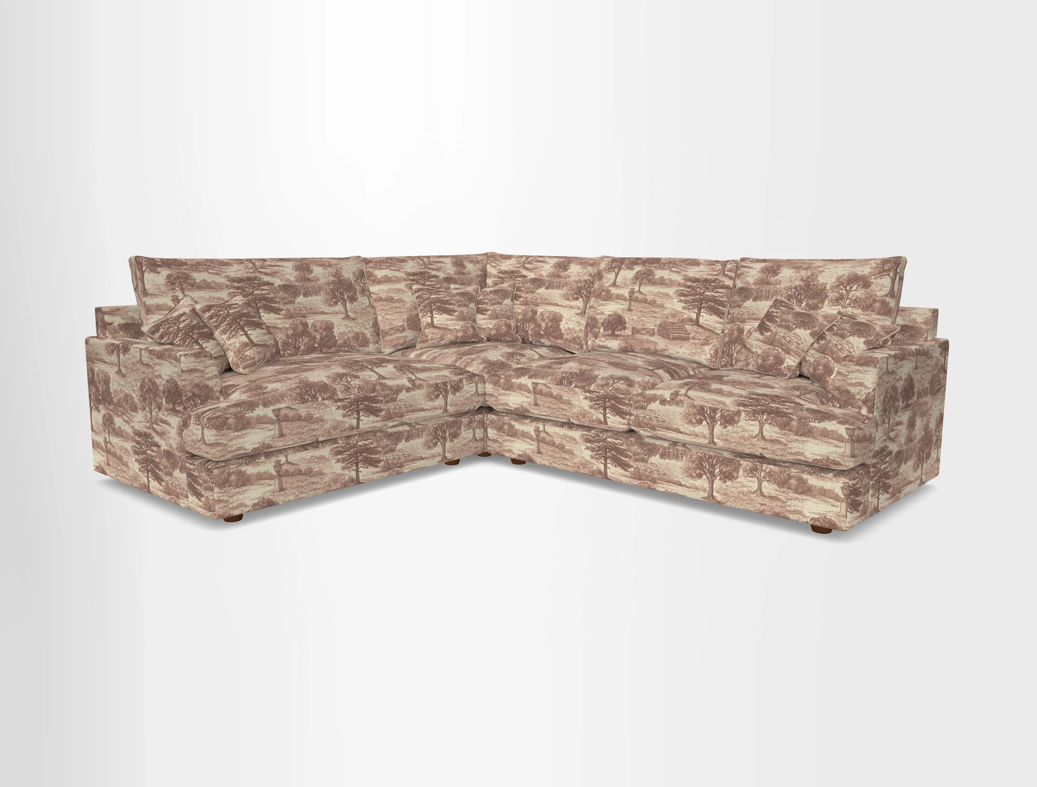 Slingsby Medium Fitted Cover Corner Unit RHF in Two Tone Plain Biscuit