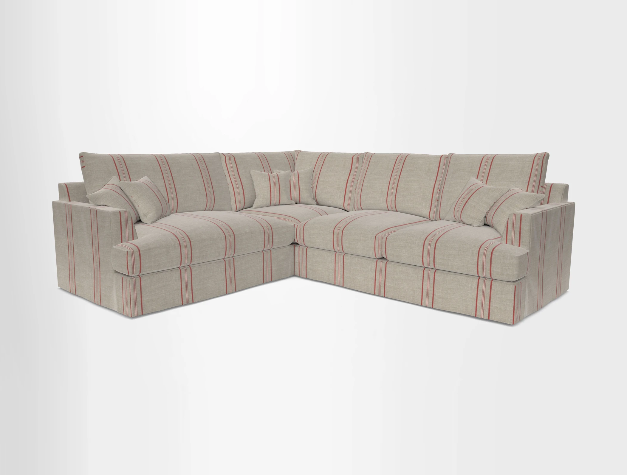 Slingsby Medium Fitted Cover Corner Unit RHF in Two Tone Plain Biscuit