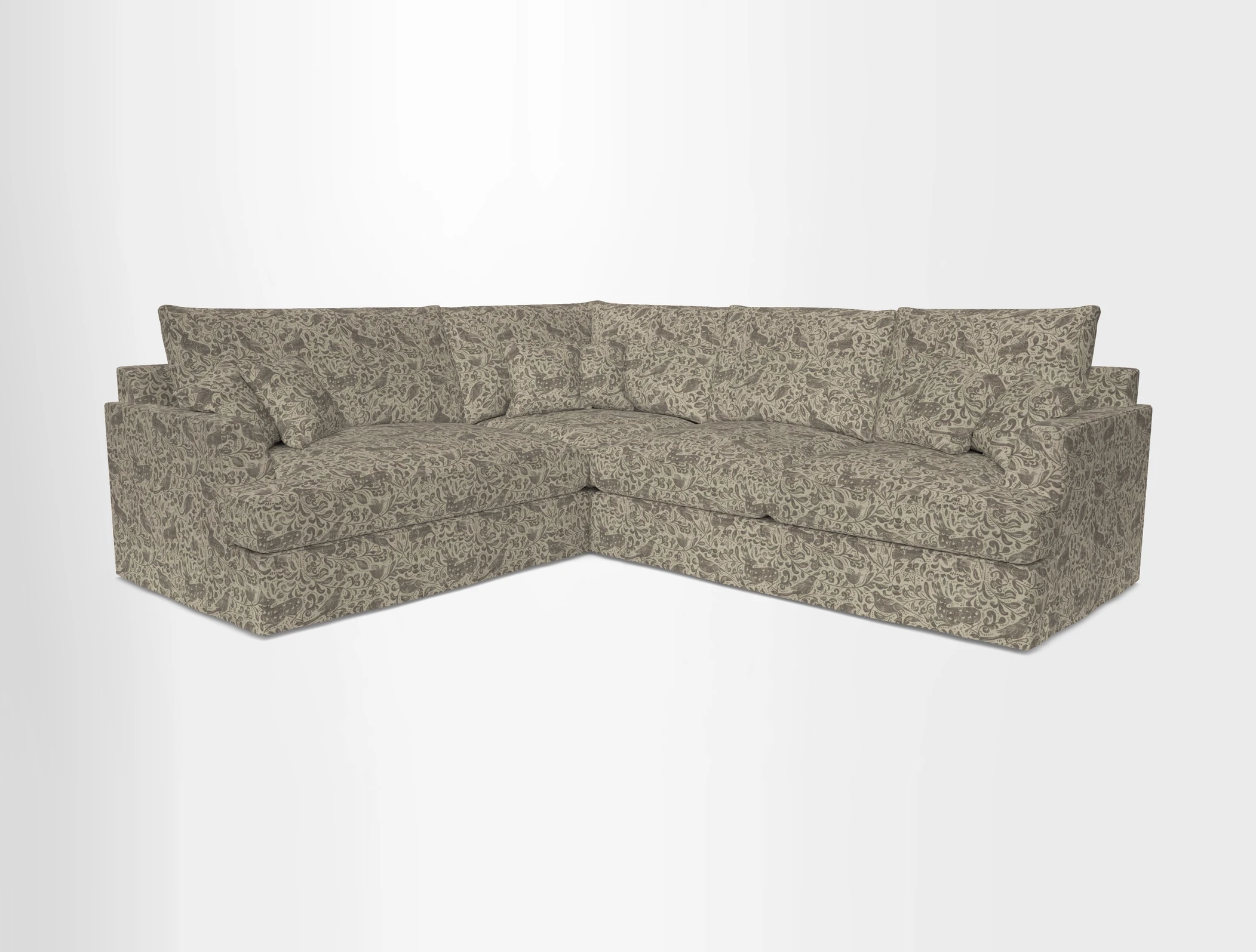 Slingsby Medium Fitted Cover Corner Unit RHF in Two Tone Plain Biscuit