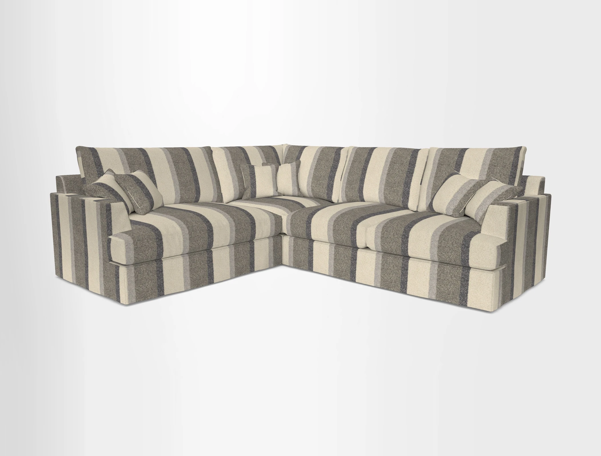 Slingsby Medium Fitted Cover Corner Unit RHF in Two Tone Plain Biscuit