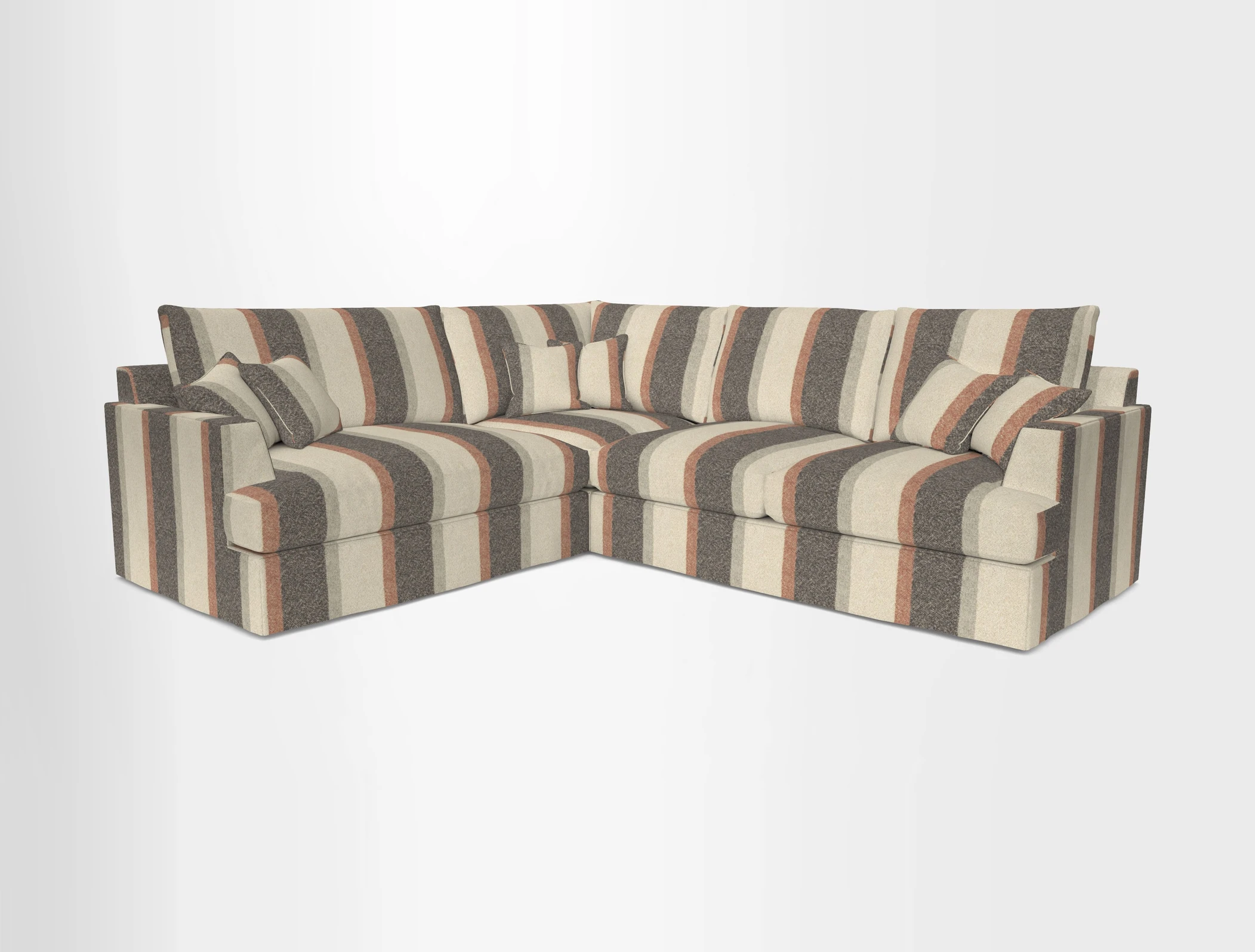 Slingsby Medium Fitted Cover Corner Unit RHF in Two Tone Plain Biscuit