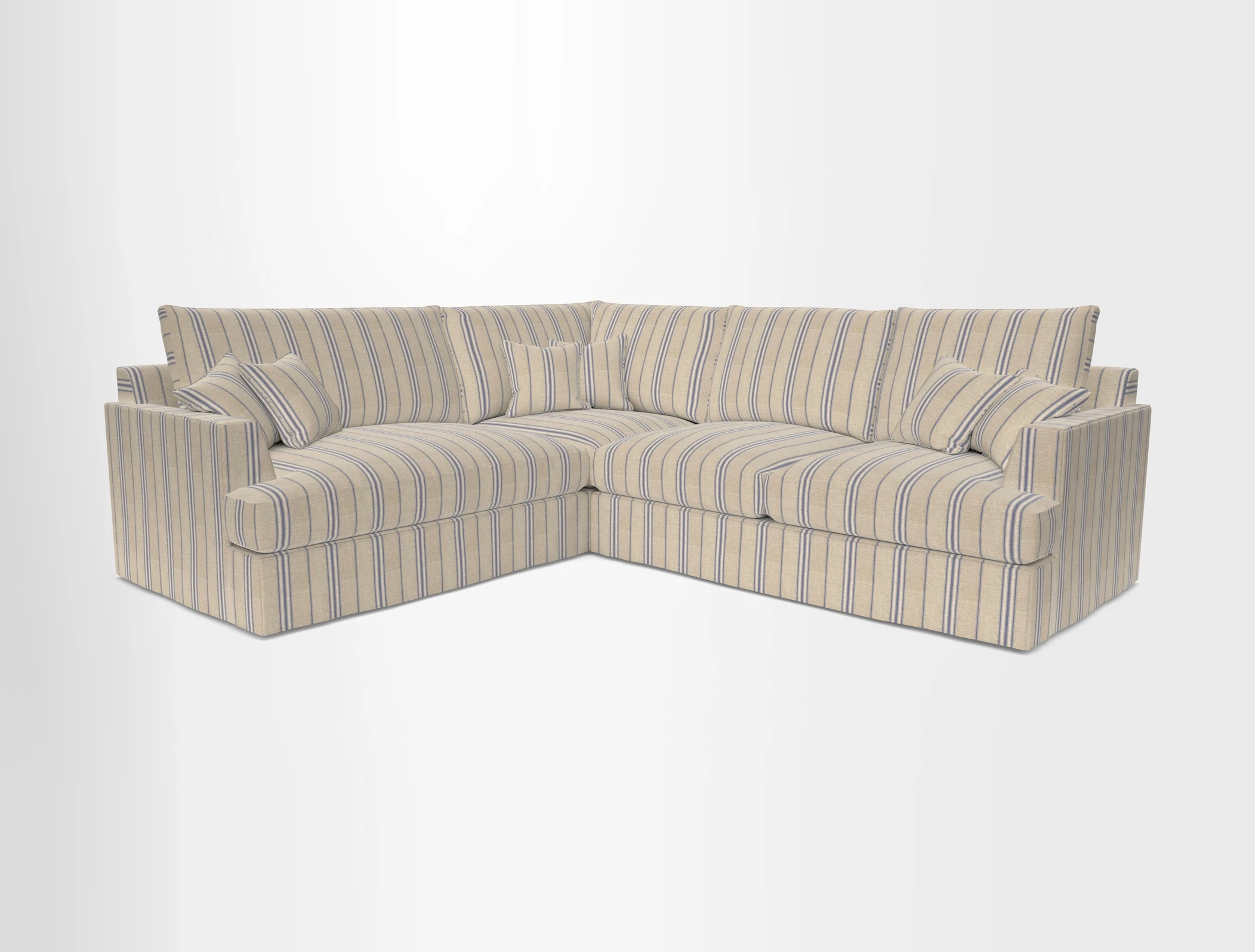 Slingsby Medium Fitted Cover Corner Unit RHF in Two Tone Plain Biscuit