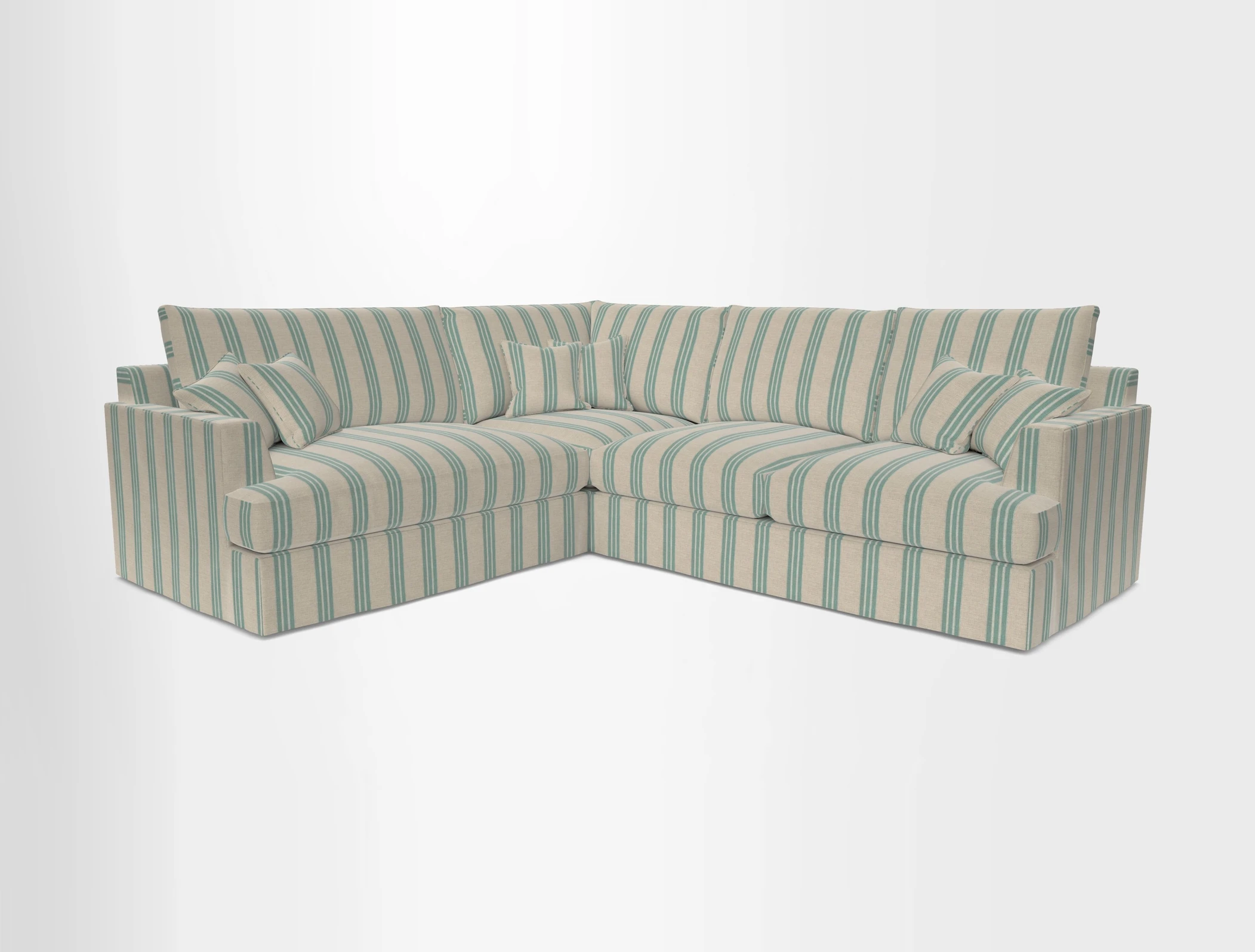 Slingsby Medium Fitted Cover Corner Unit RHF in Two Tone Plain Biscuit