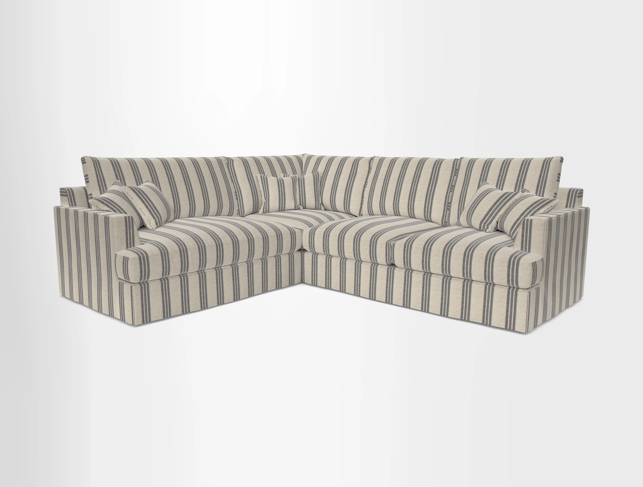 Slingsby Medium Fitted Cover Corner Unit RHF in Two Tone Plain Biscuit