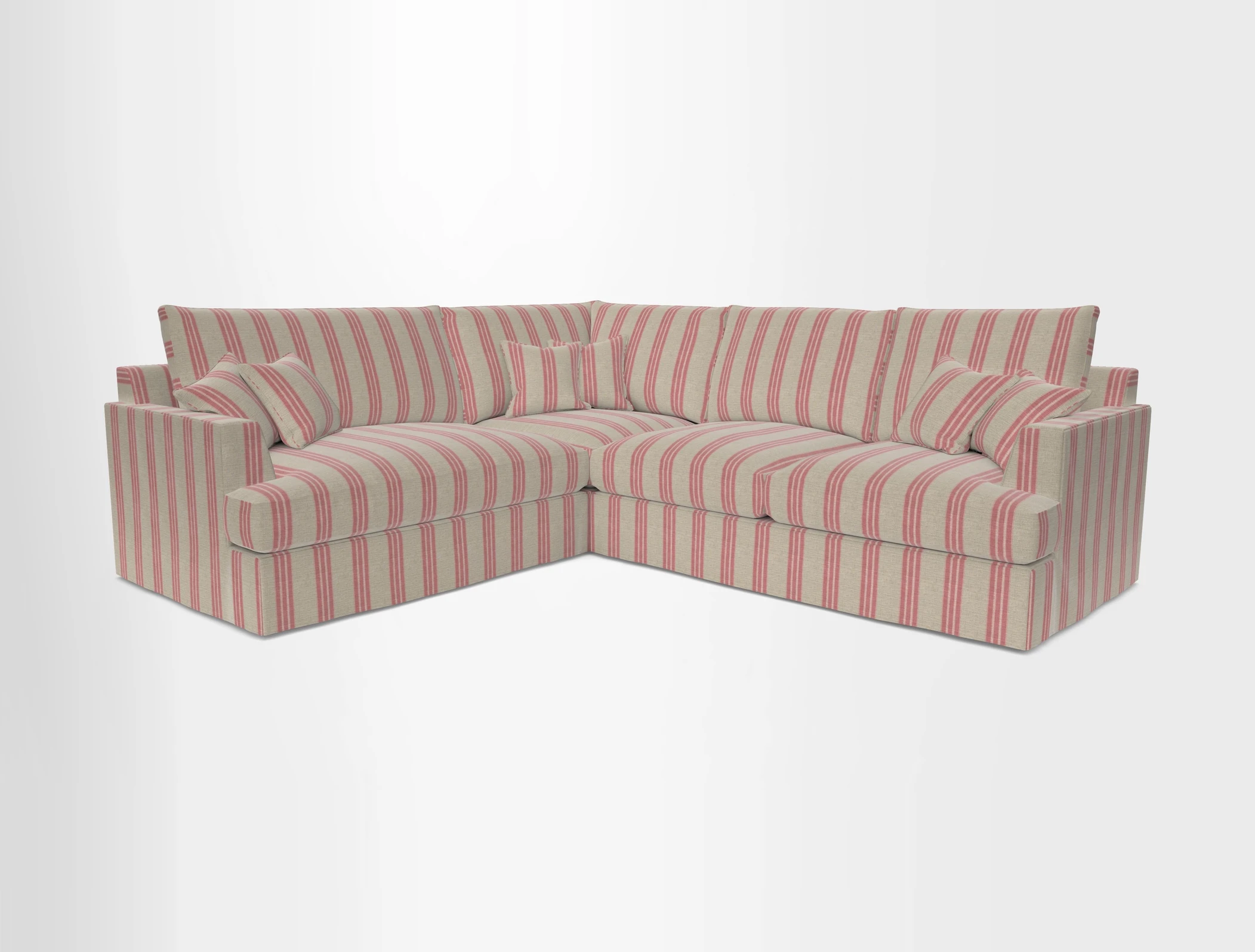 Slingsby Medium Fitted Cover Corner Unit RHF in Two Tone Plain Biscuit