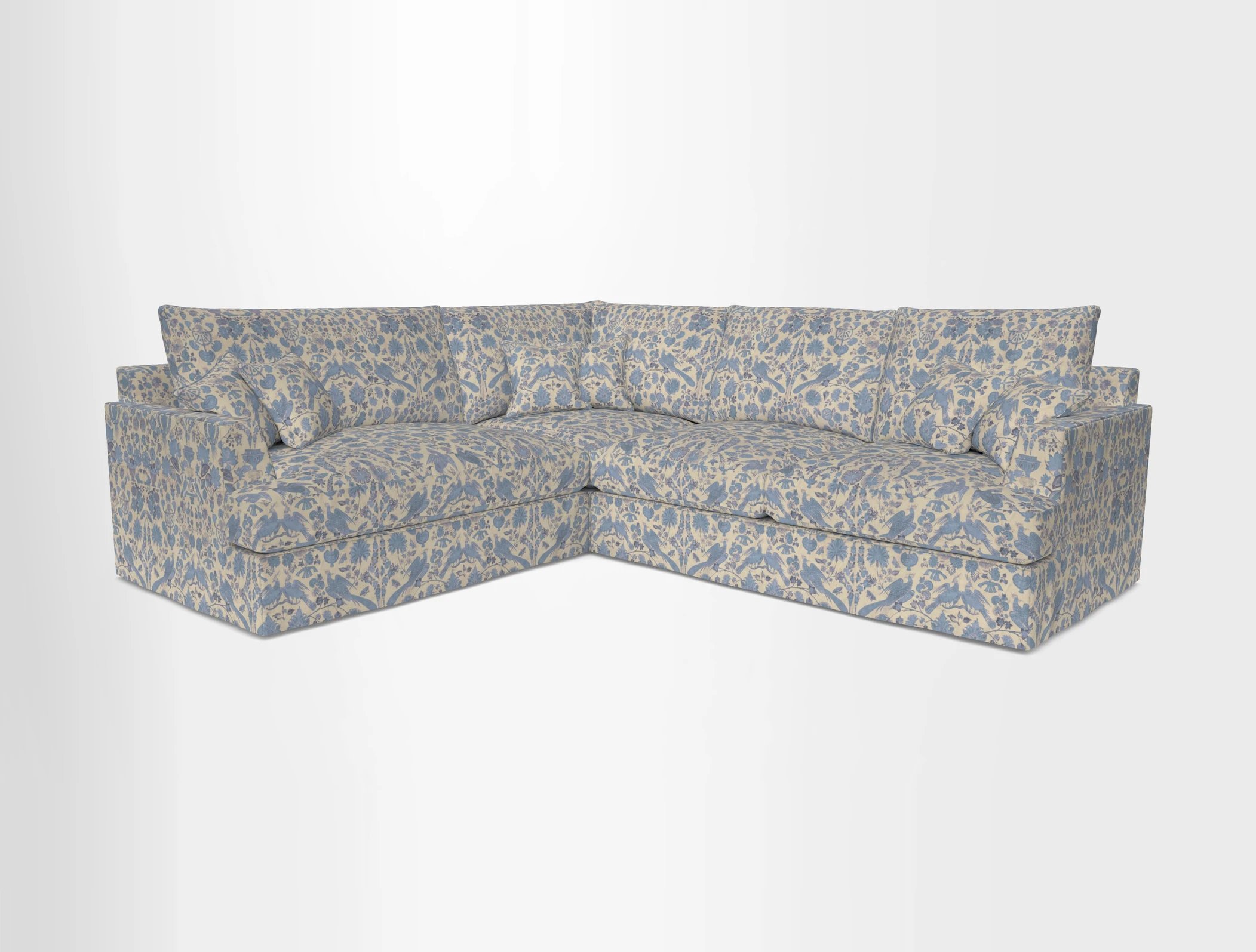 Slingsby Medium Fitted Cover Corner Unit RHF in Two Tone Plain Biscuit
