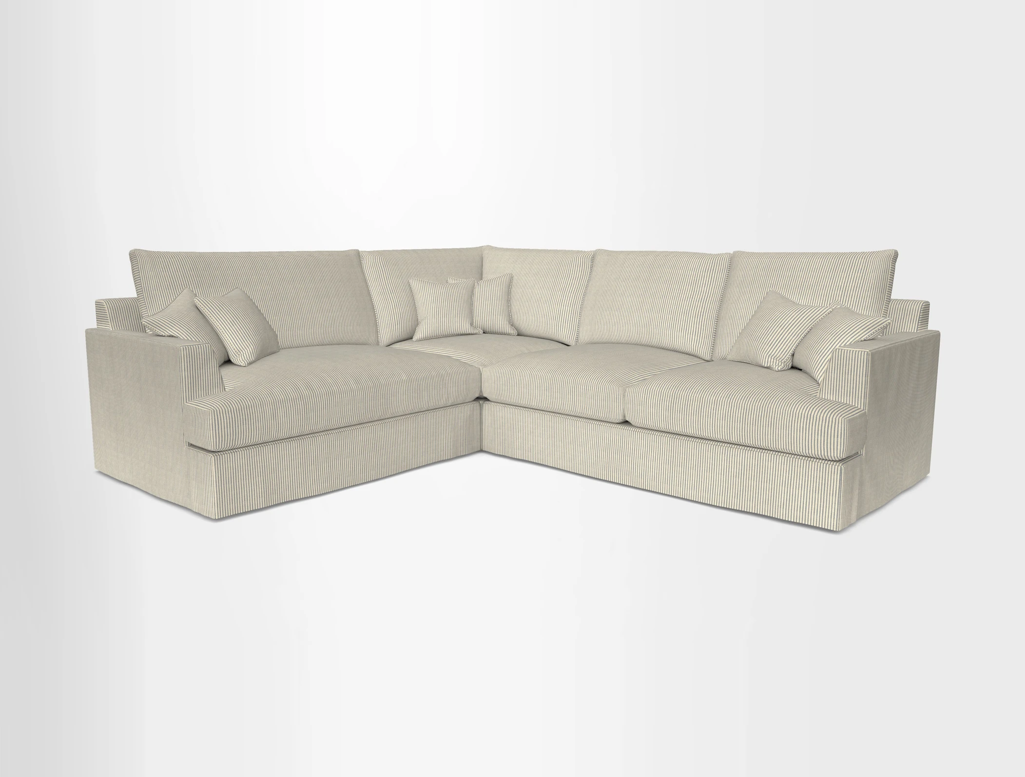 Slingsby Medium Fitted Cover Corner Unit RHF in Two Tone Plain Biscuit