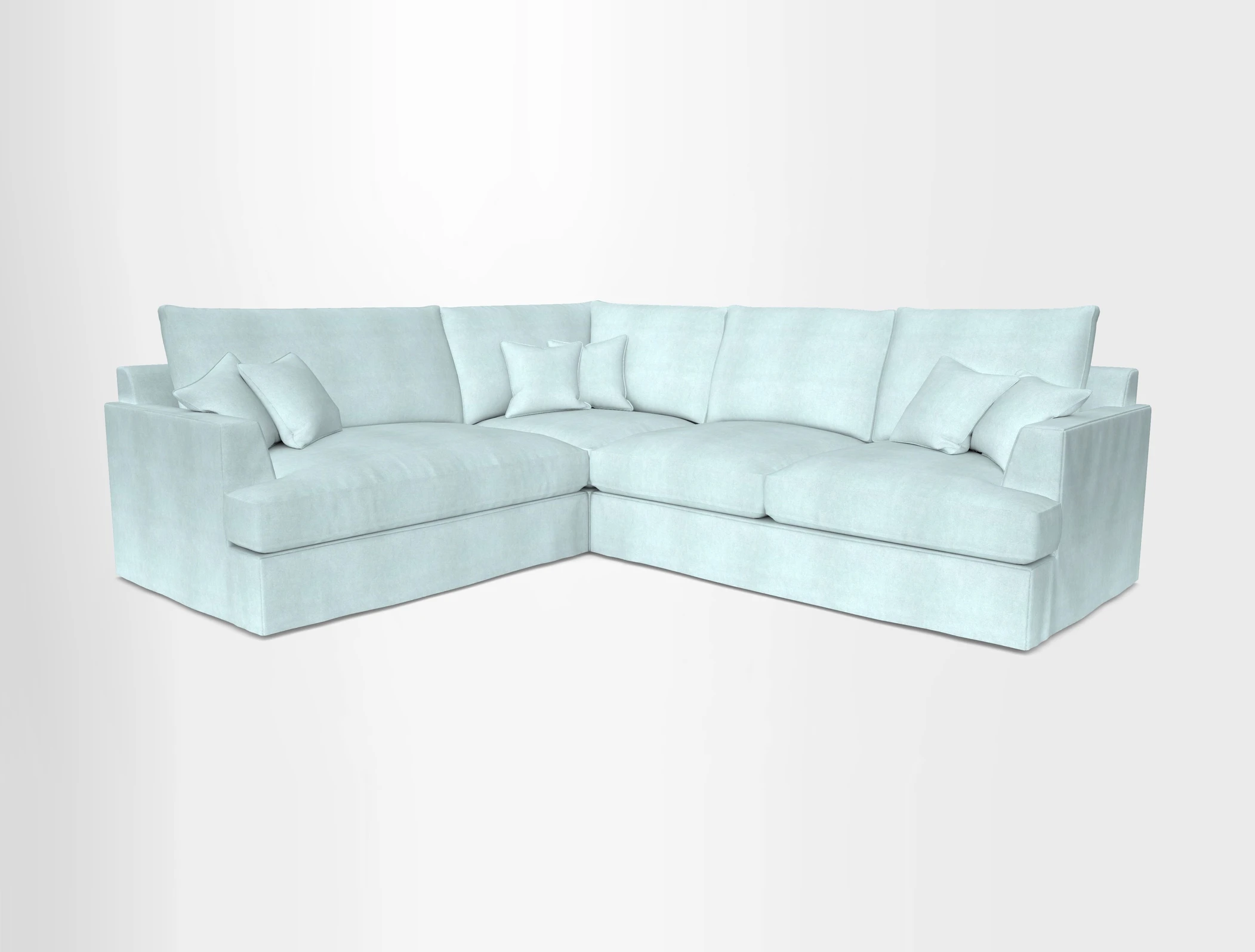 Slingsby Medium Fitted Cover Corner Unit RHF in Two Tone Plain Biscuit