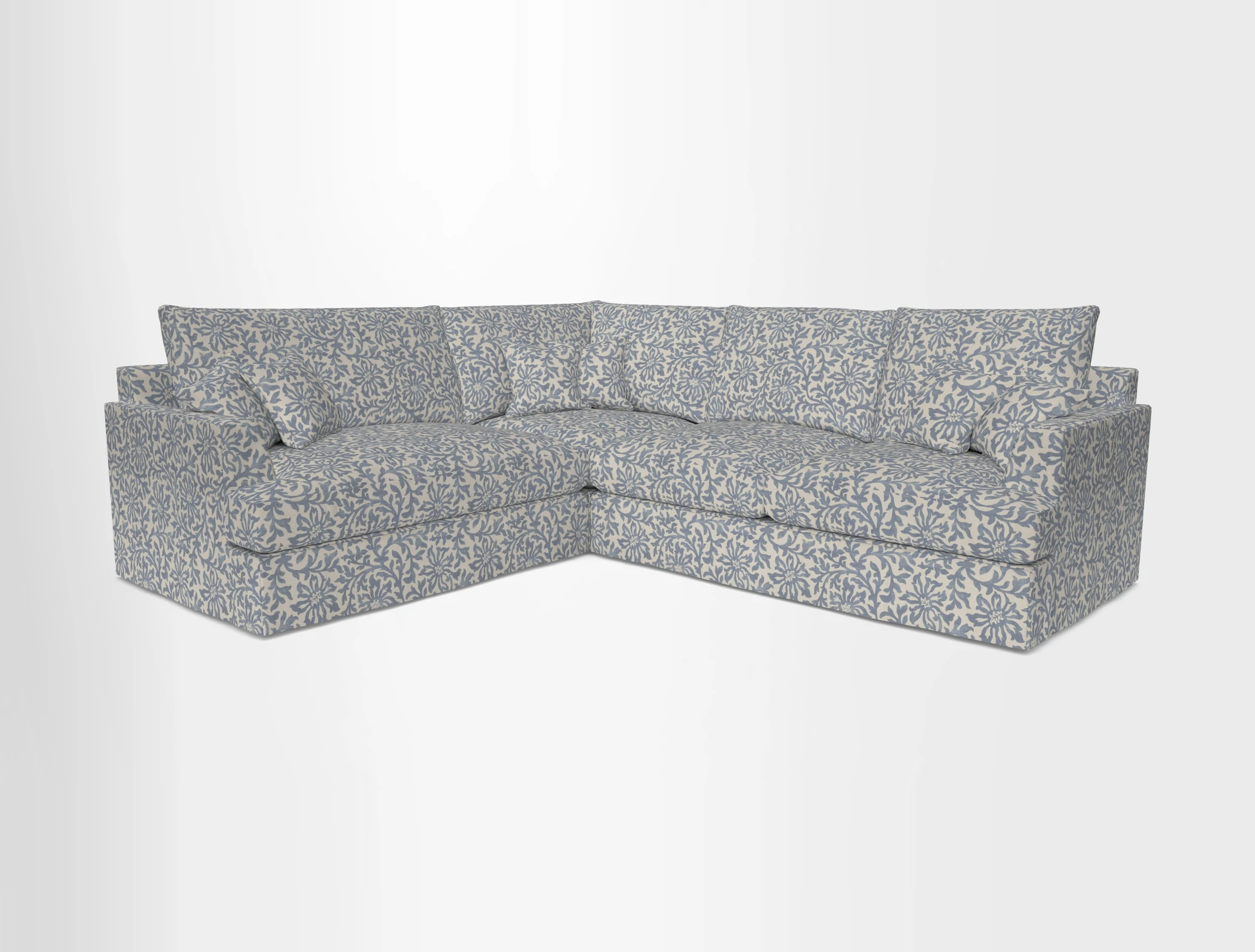 Slingsby Medium Fitted Cover Corner Unit RHF in Two Tone Plain Biscuit