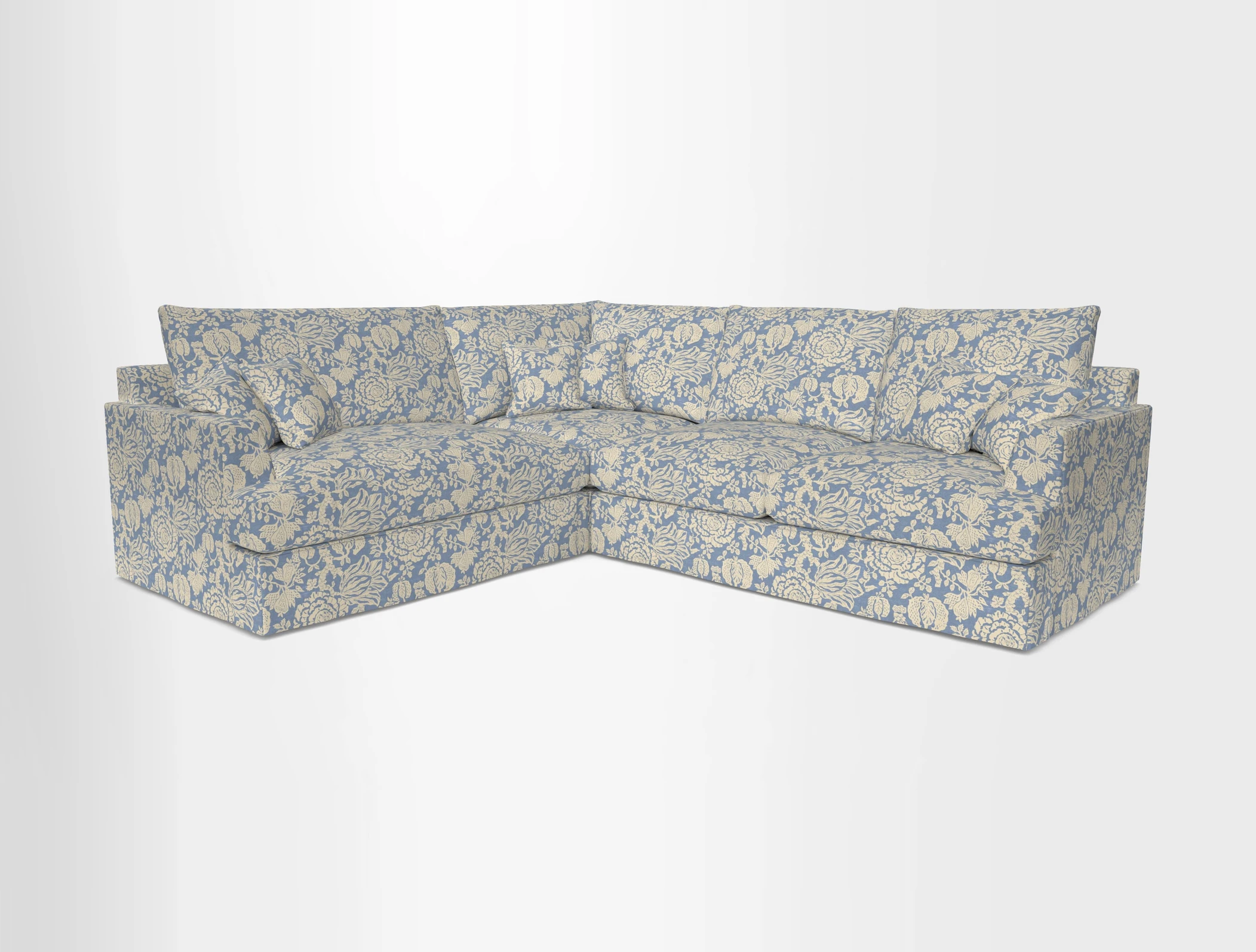 Slingsby Medium Fitted Cover Corner Unit RHF in Two Tone Plain Biscuit