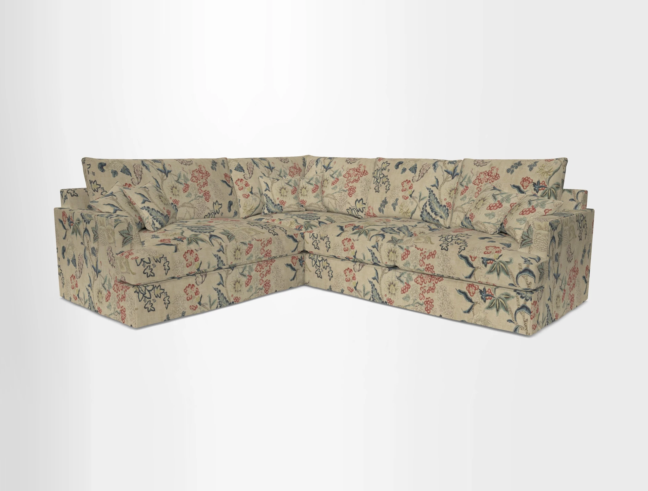 Slingsby Medium Fitted Cover Corner Unit RHF in Two Tone Plain Biscuit
