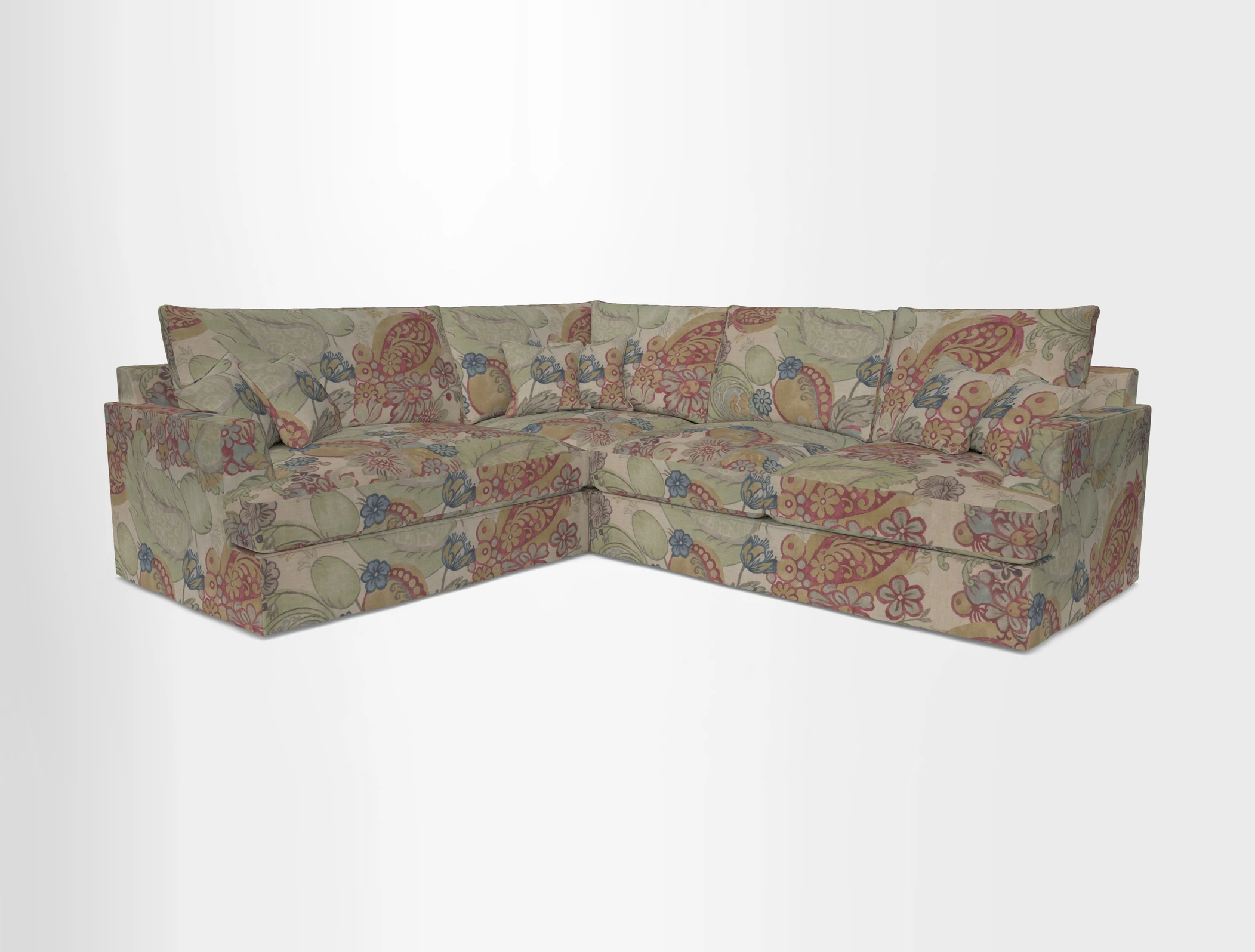 Slingsby Medium Fitted Cover Corner Unit RHF in Two Tone Plain Biscuit