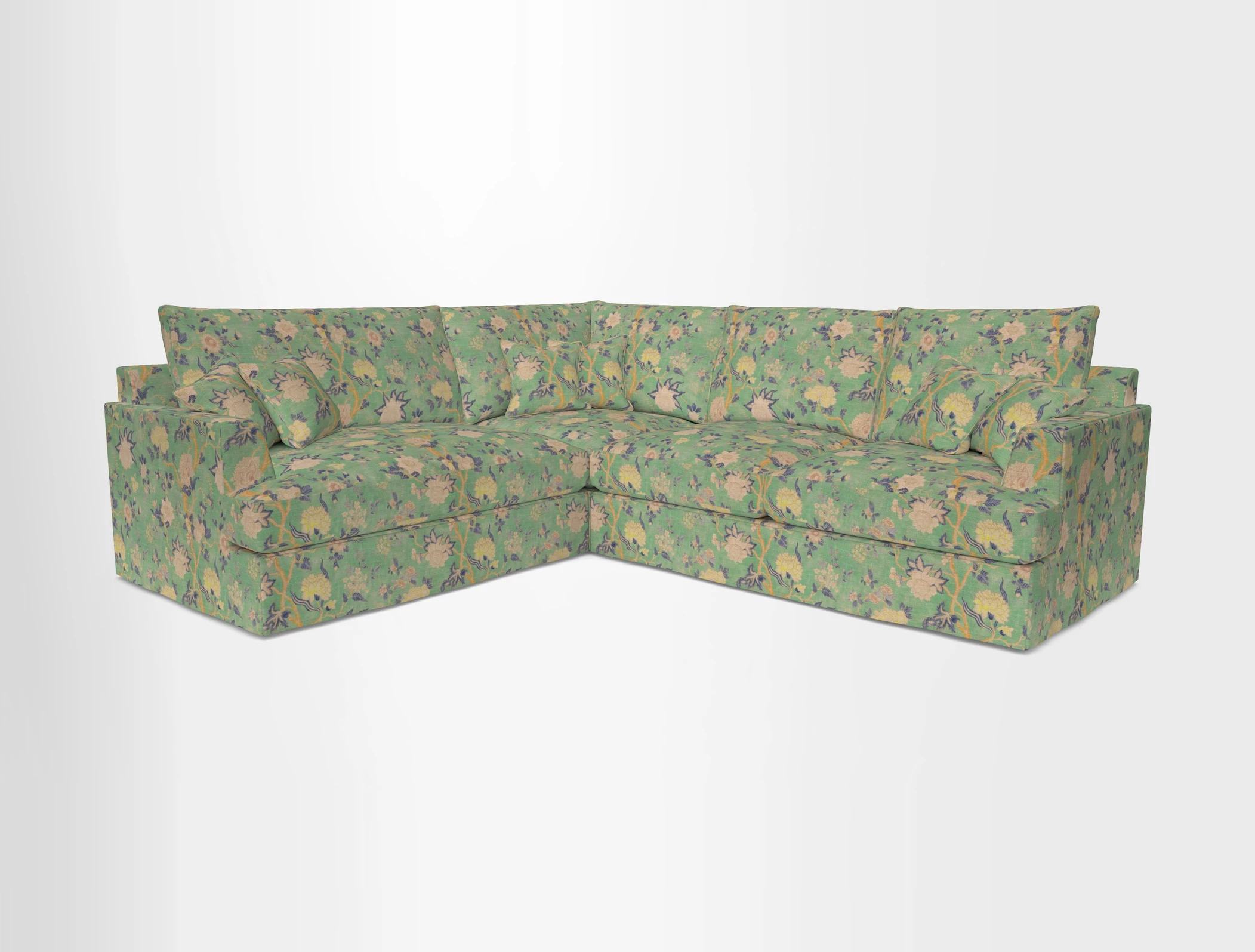 Slingsby Medium Fitted Cover Corner Unit RHF in Two Tone Plain Biscuit