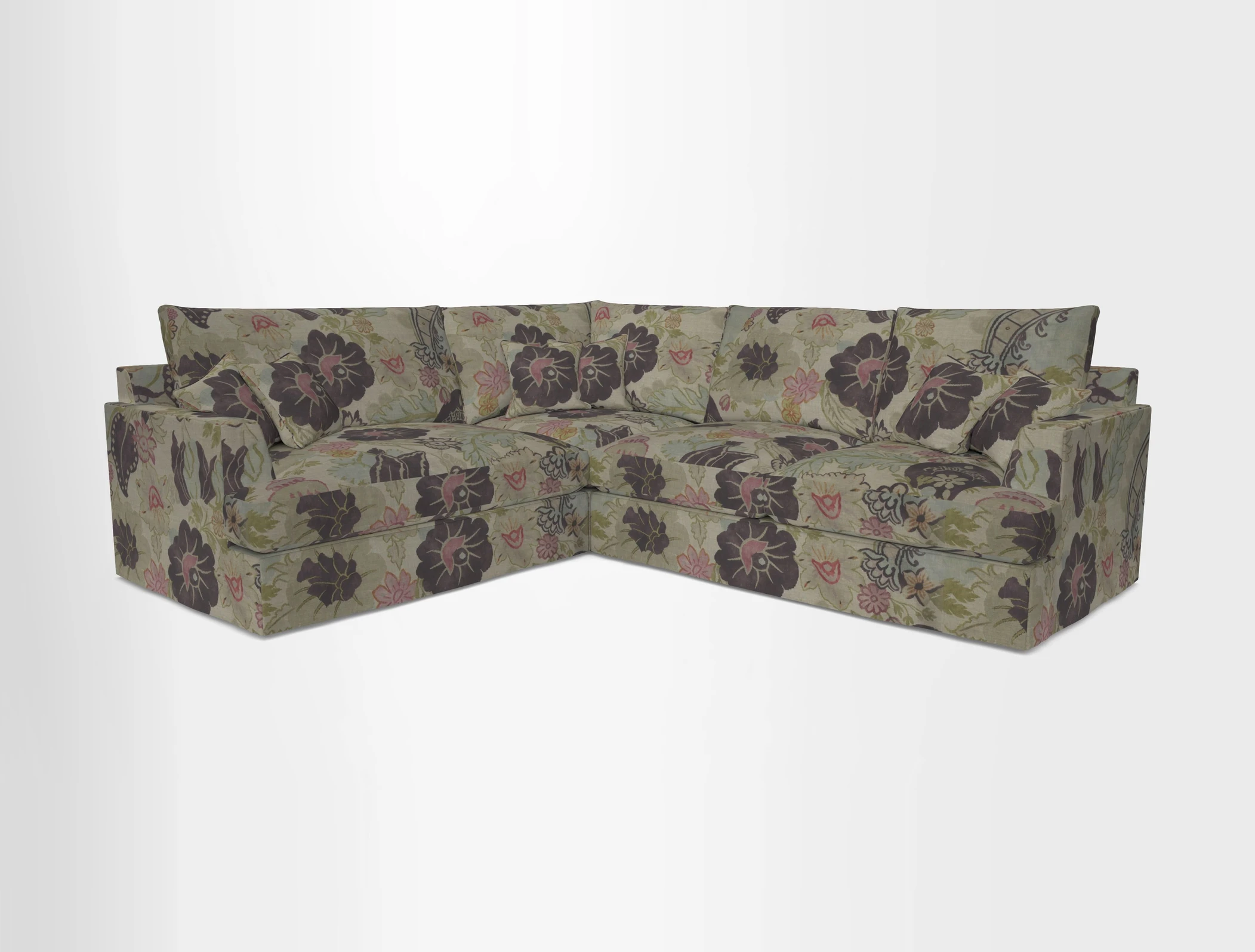 Slingsby Medium Fitted Cover Corner Unit RHF in Two Tone Plain Biscuit