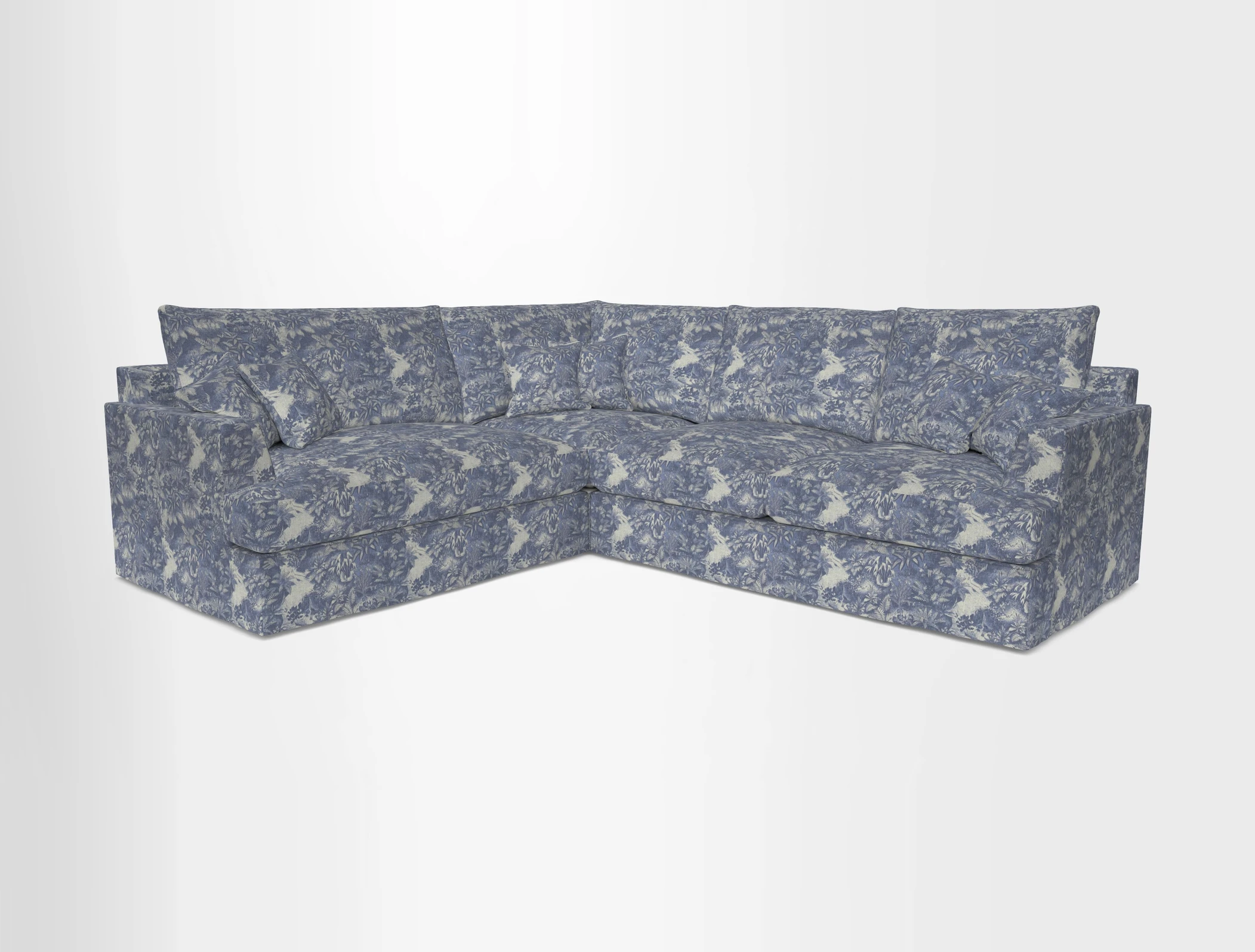 Slingsby Medium Fitted Cover Corner Unit RHF in Two Tone Plain Biscuit