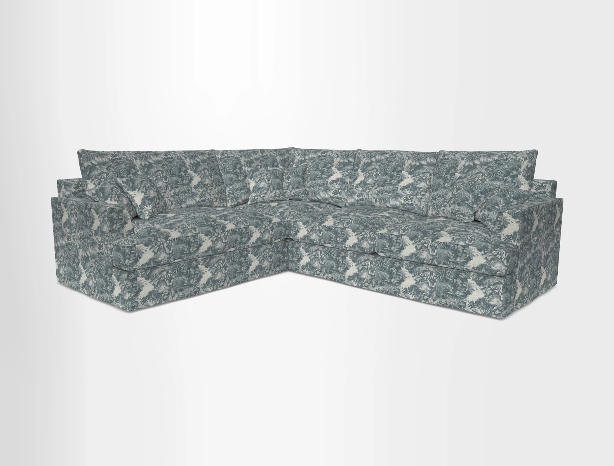 Slingsby Medium Fitted Cover Corner Unit RHF in Two Tone Plain Biscuit