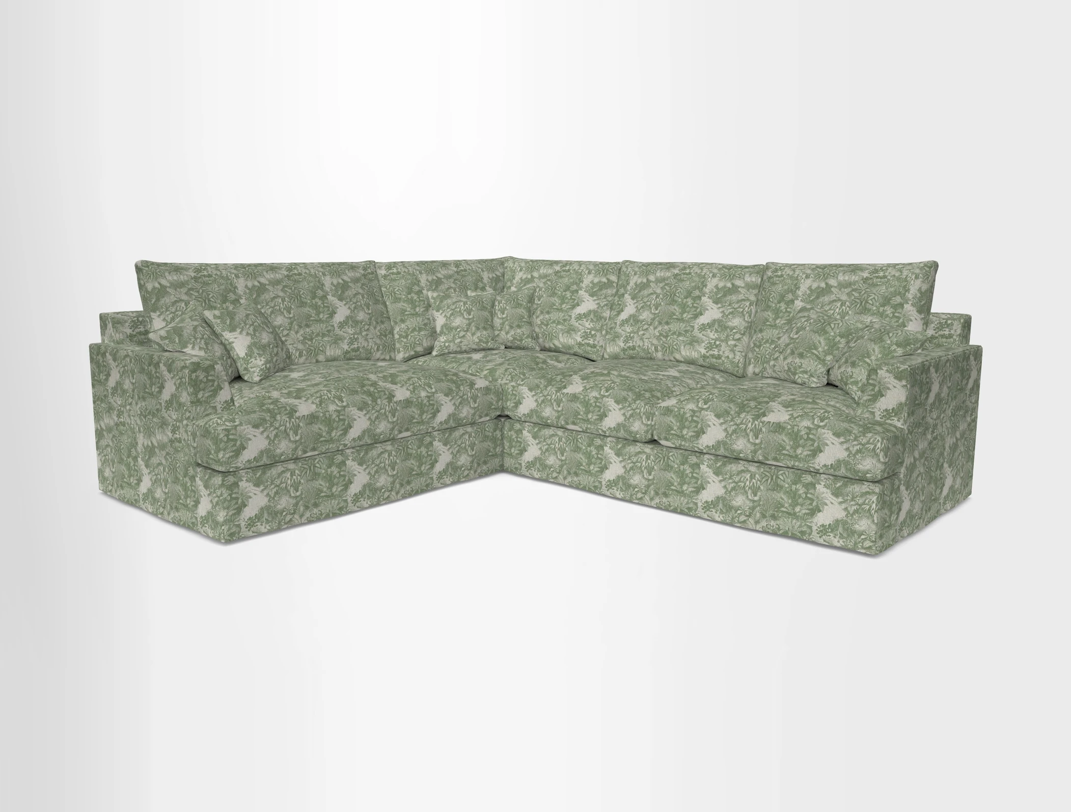 Slingsby Medium Fitted Cover Corner Unit RHF in Two Tone Plain Biscuit