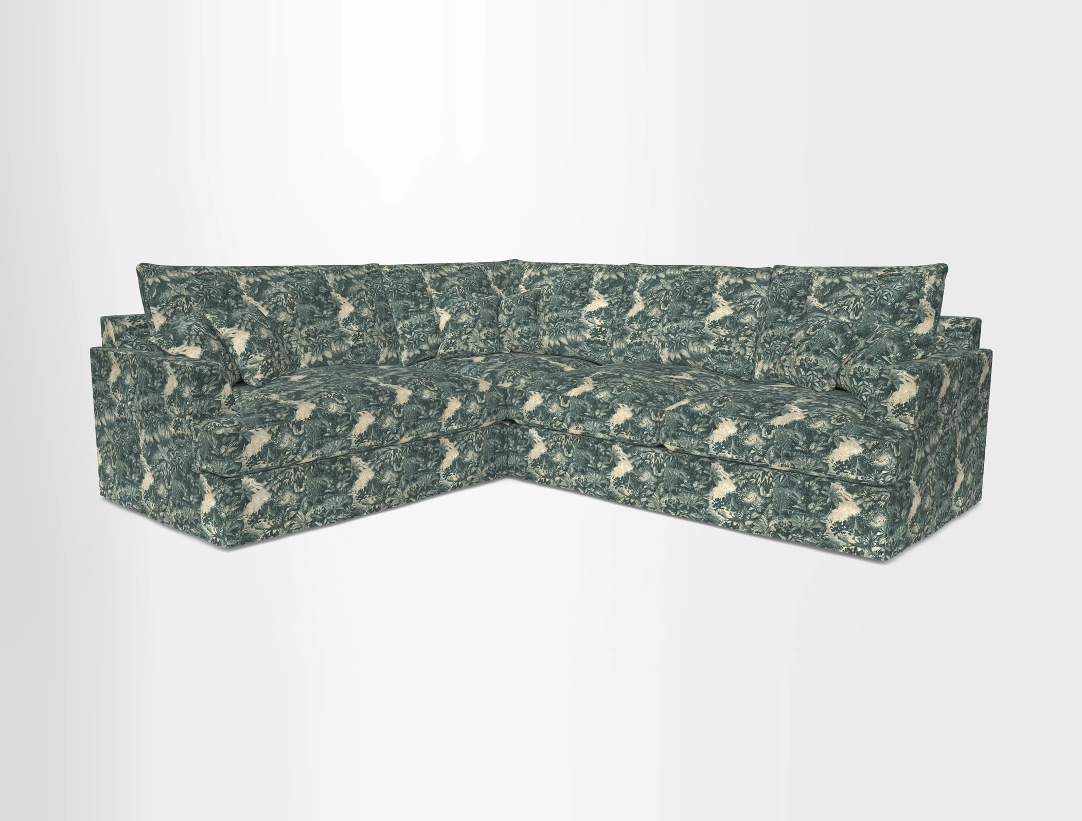 Slingsby Medium Fitted Cover Corner Unit RHF in Two Tone Plain Biscuit