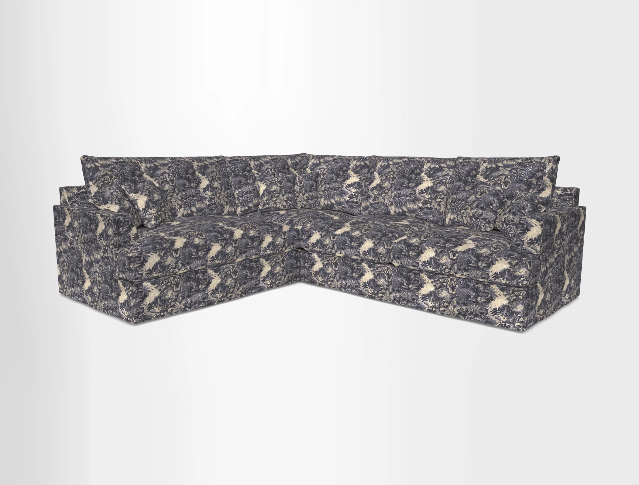 Slingsby Medium Fitted Cover Corner Unit RHF in Two Tone Plain Biscuit