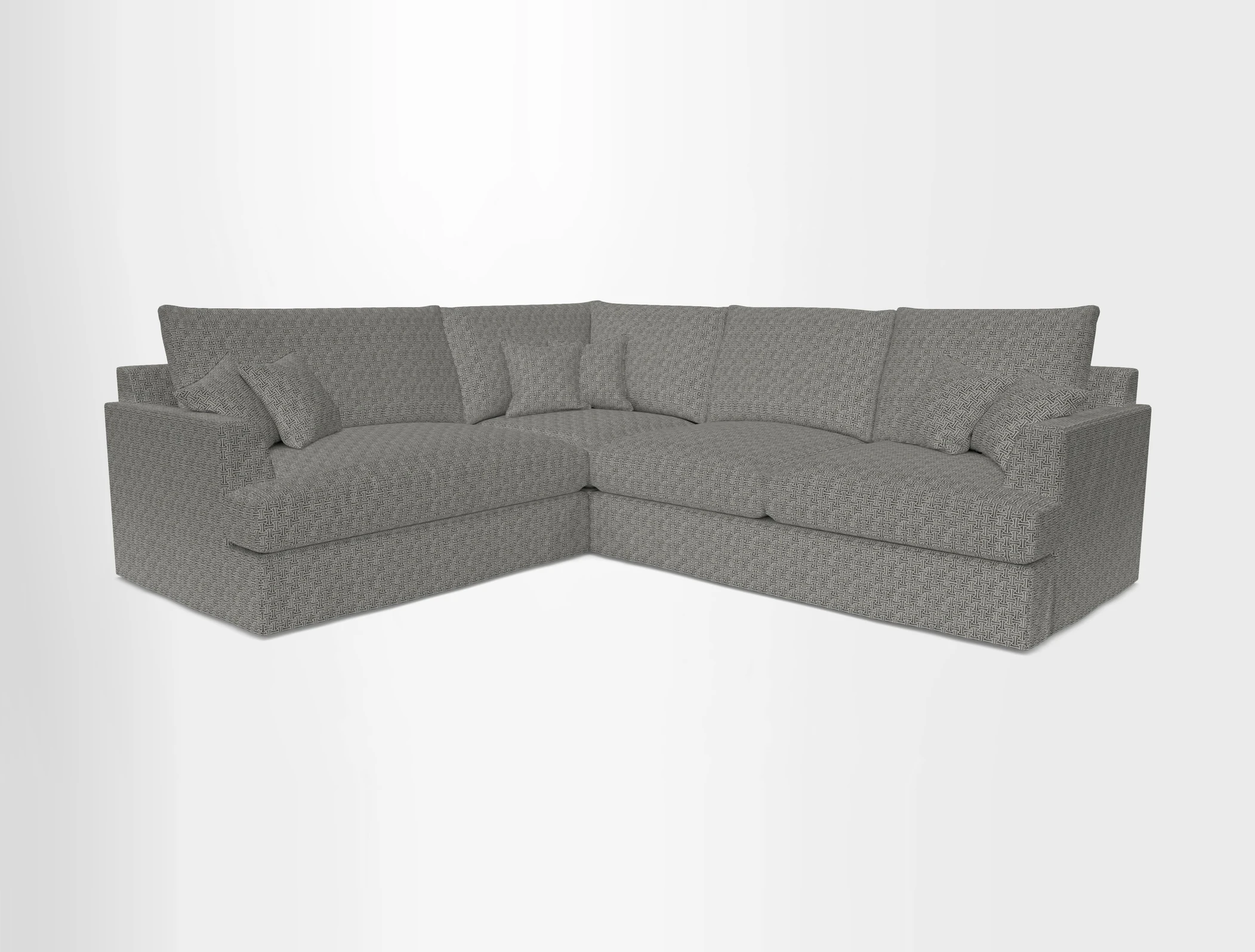 Slingsby Medium Fitted Cover Corner Unit RHF in Two Tone Plain Biscuit