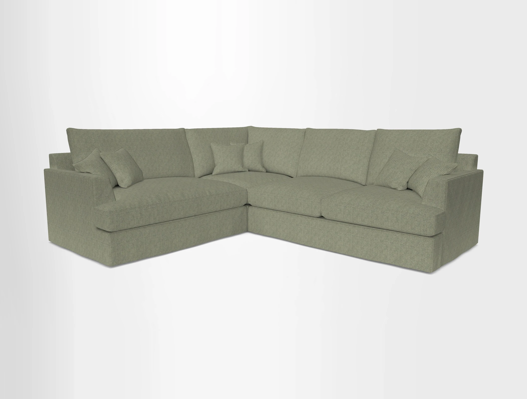 Slingsby Medium Fitted Cover Corner Unit RHF in Two Tone Plain Biscuit
