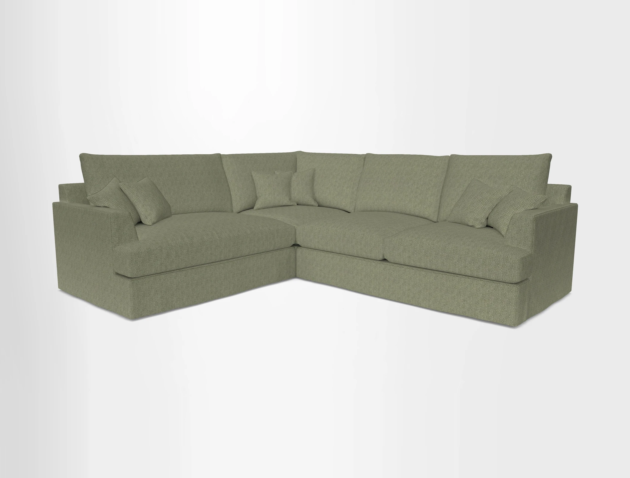 Slingsby Medium Fitted Cover Corner Unit RHF in Two Tone Plain Biscuit