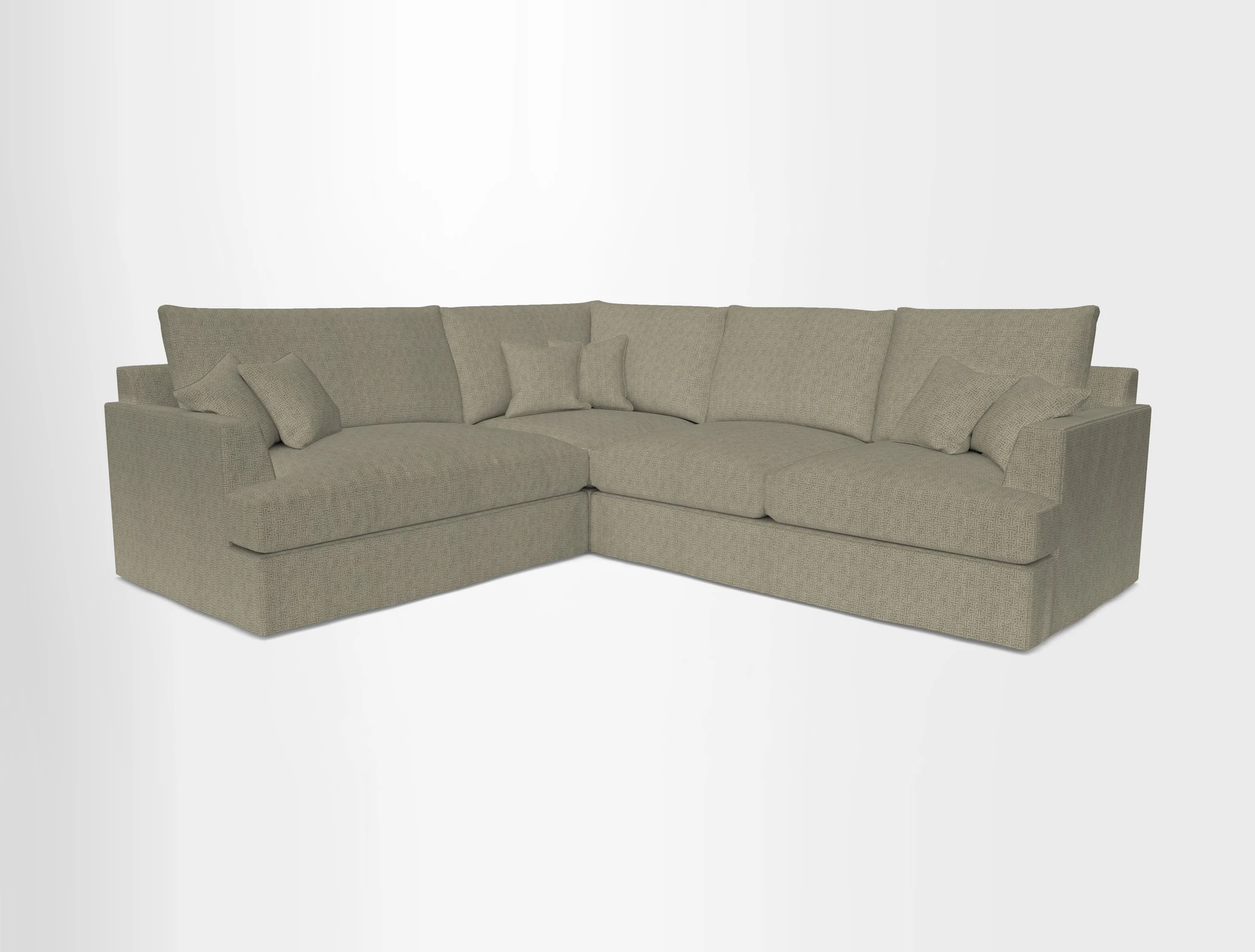 Slingsby Medium Fitted Cover Corner Unit RHF in Two Tone Plain Biscuit