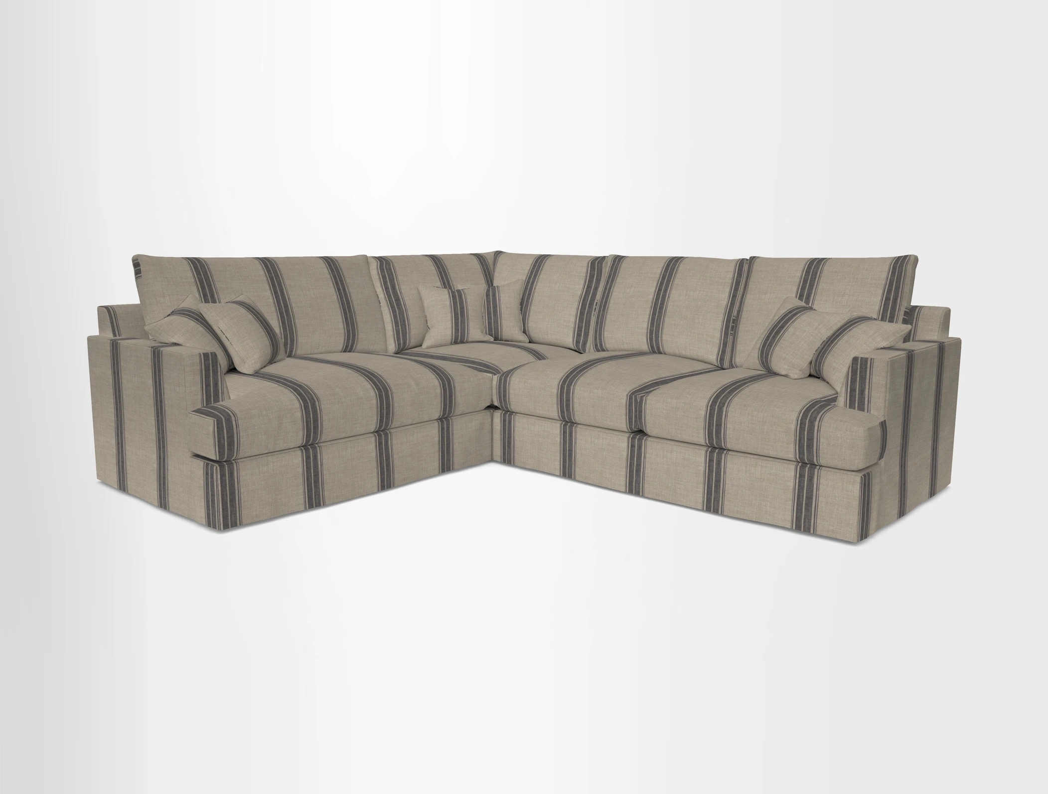 Slingsby Medium Fitted Cover Corner Unit RHF in Two Tone Plain Biscuit