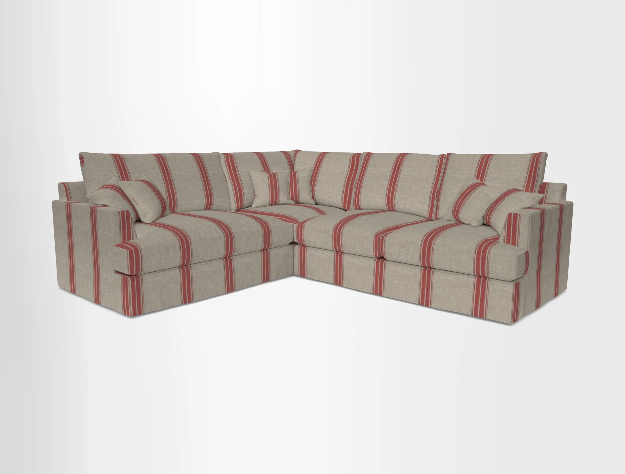 Slingsby Medium Fitted Cover Corner Unit RHF in Two Tone Plain Biscuit
