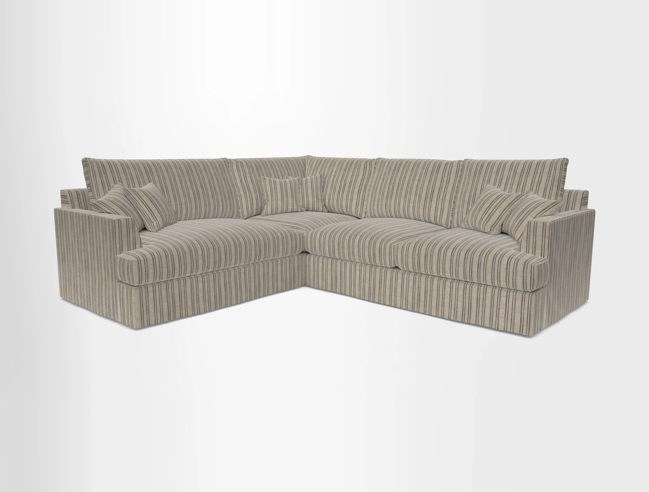 Slingsby Medium Fitted Cover Corner Unit RHF in Two Tone Plain Biscuit
