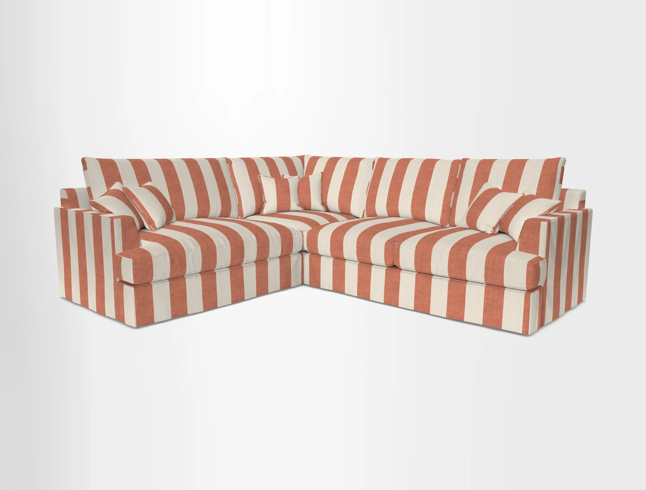 Slingsby Medium Fitted Cover Corner Unit RHF in Two Tone Plain Biscuit