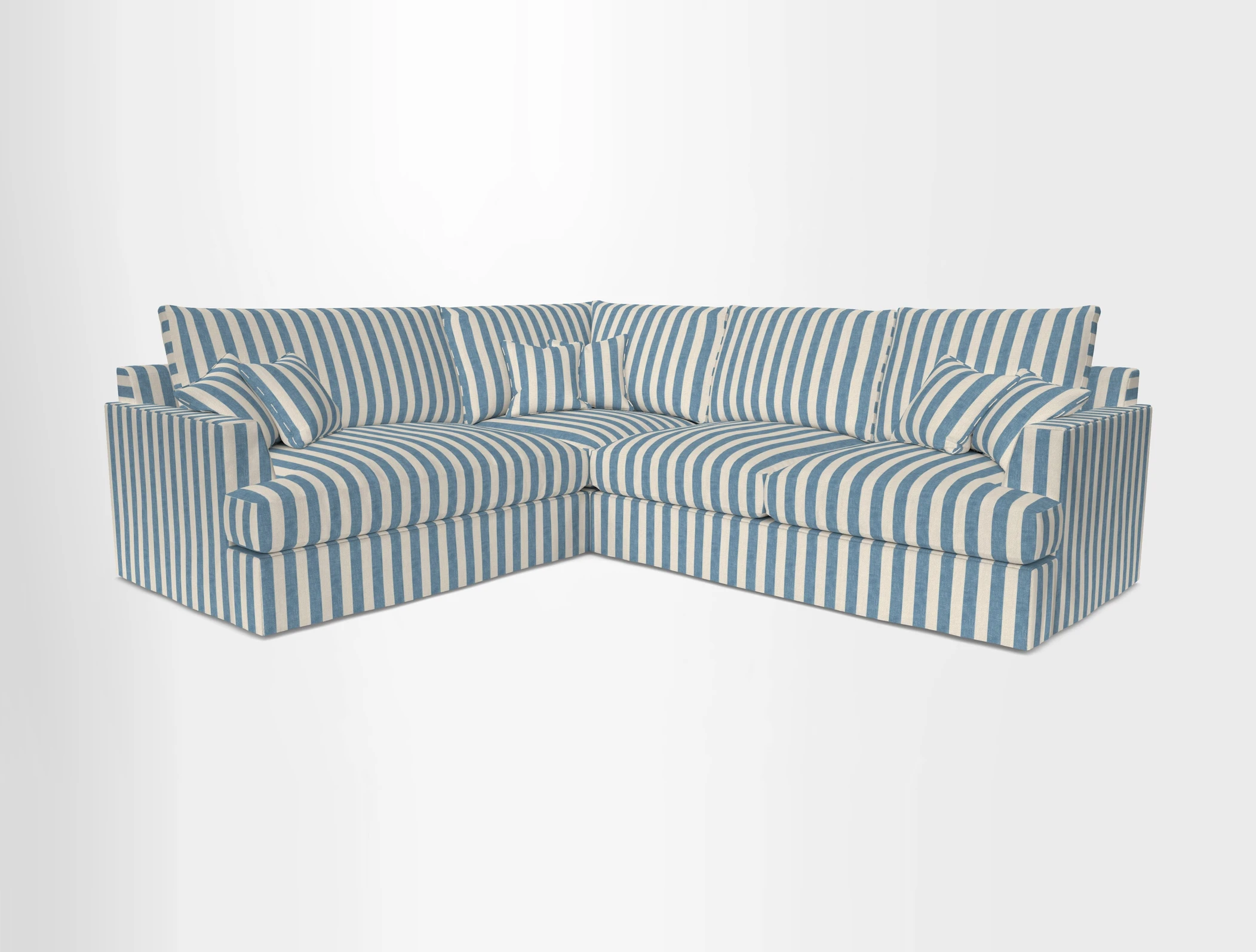 Slingsby Medium Fitted Cover Corner Unit RHF in Two Tone Plain Biscuit
