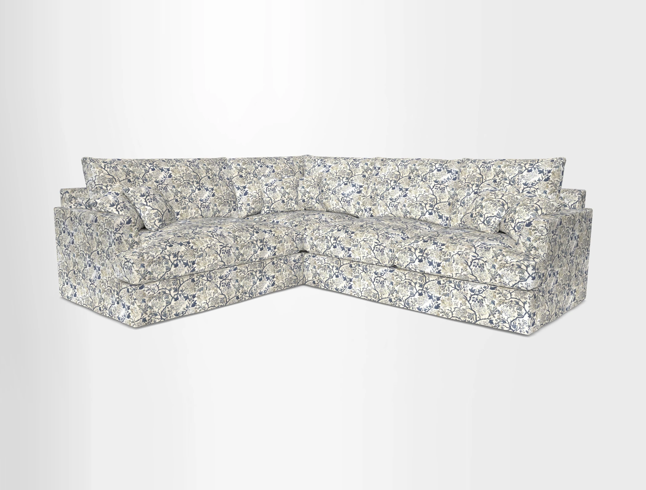 Slingsby Medium Fitted Cover Corner Unit RHF in Two Tone Plain Biscuit