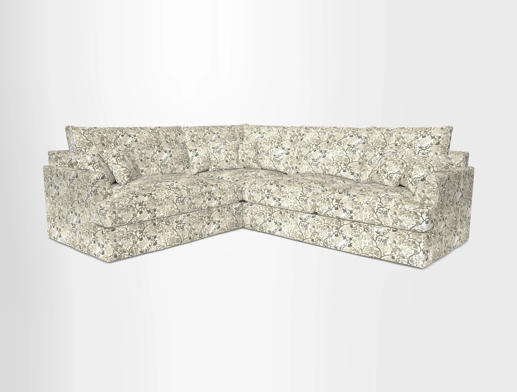 Slingsby Medium Fitted Cover Corner Unit RHF in Two Tone Plain Biscuit