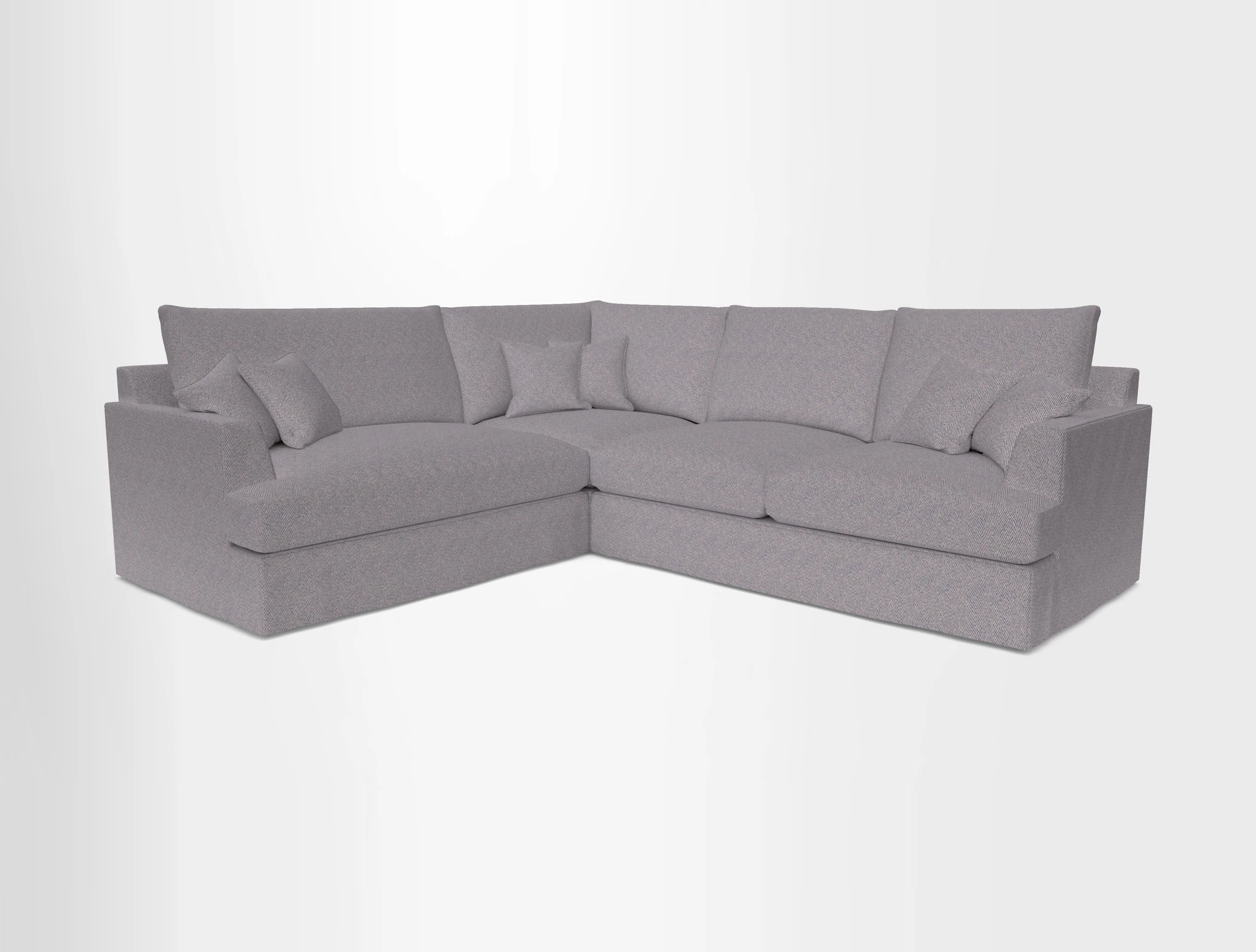 Slingsby Medium Fitted Cover Corner Unit RHF in Two Tone Plain Biscuit