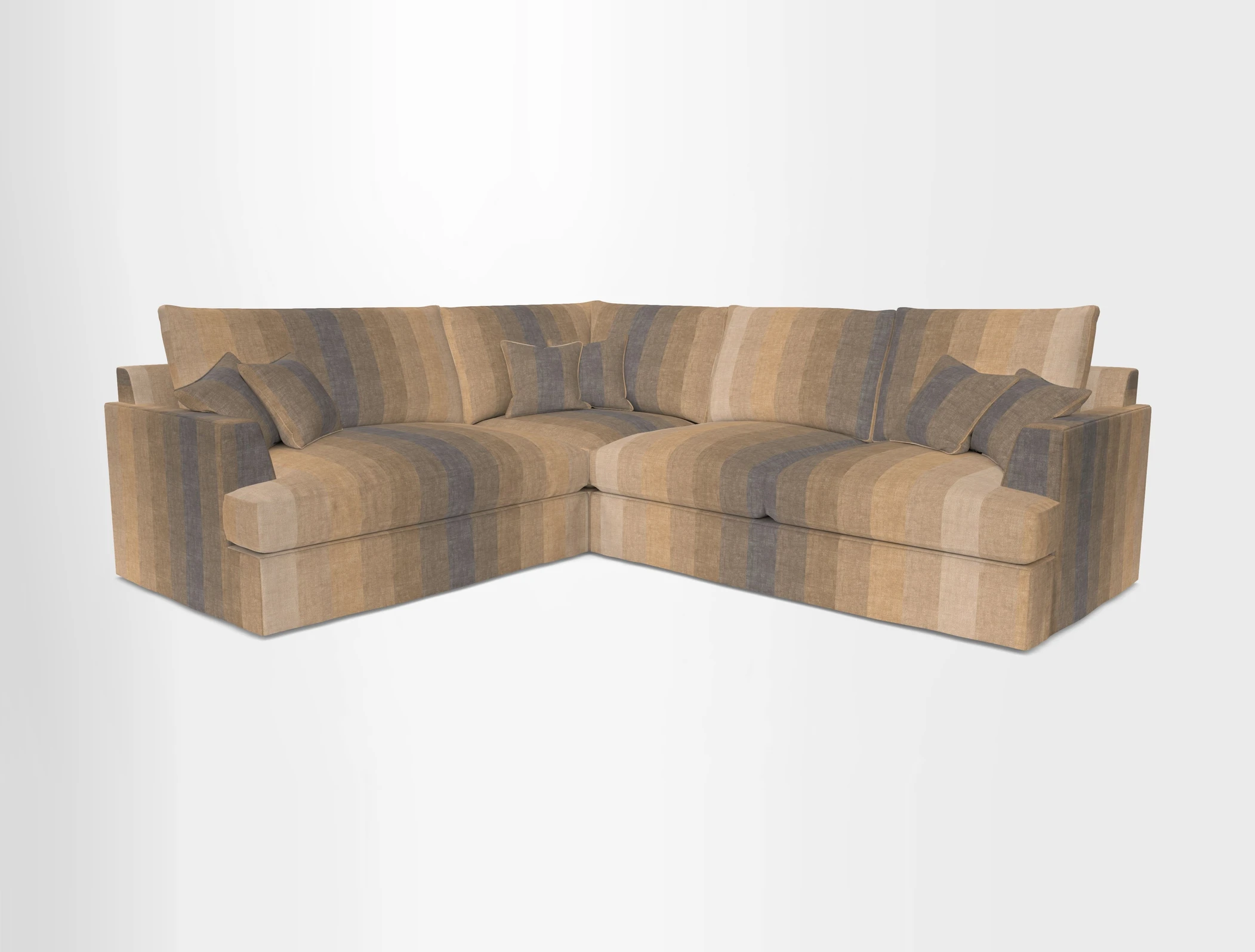 Slingsby Medium Fitted Cover Corner Unit RHF in Two Tone Plain Biscuit
