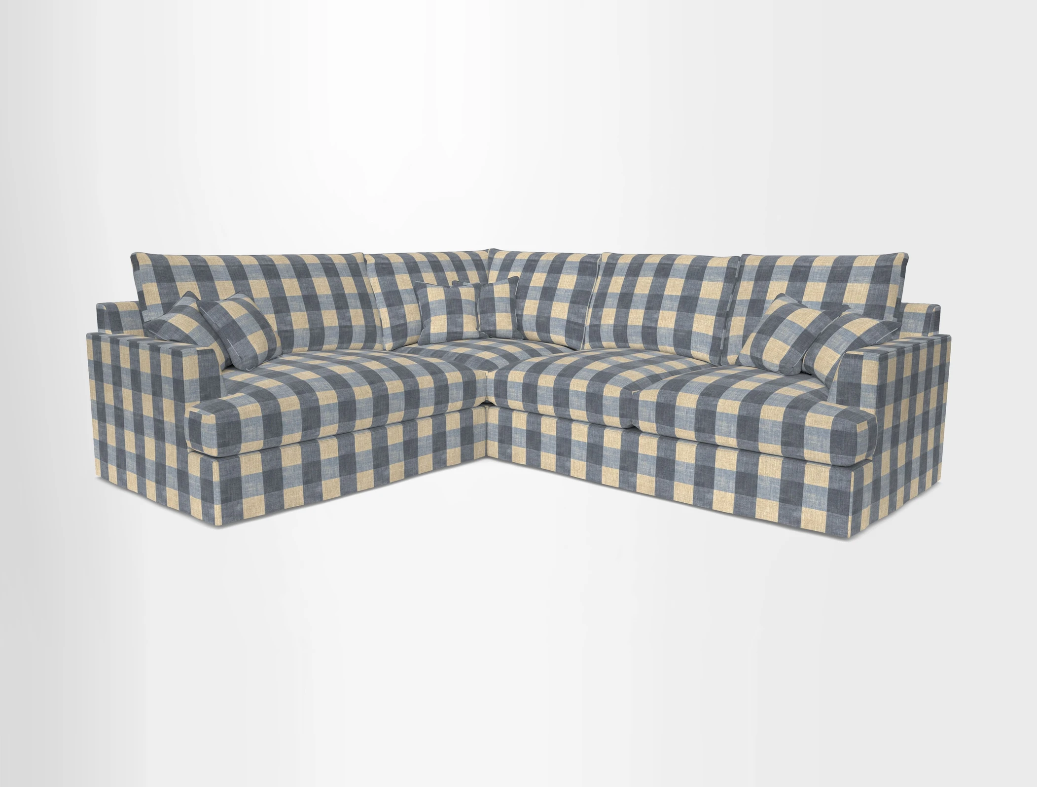 Slingsby Medium Fitted Cover Corner Unit RHF in Two Tone Plain Biscuit