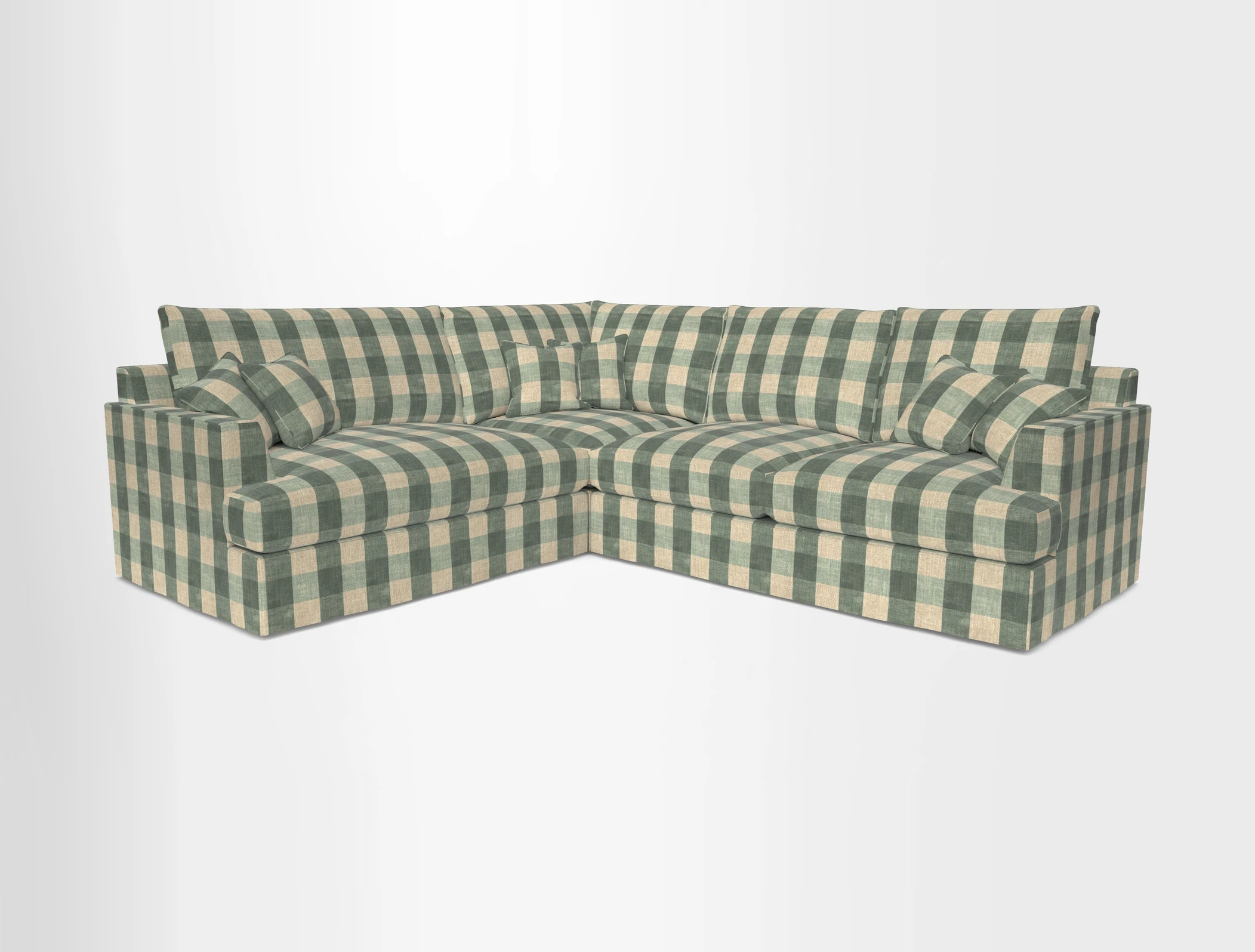 Slingsby Medium Fitted Cover Corner Unit RHF in Two Tone Plain Biscuit