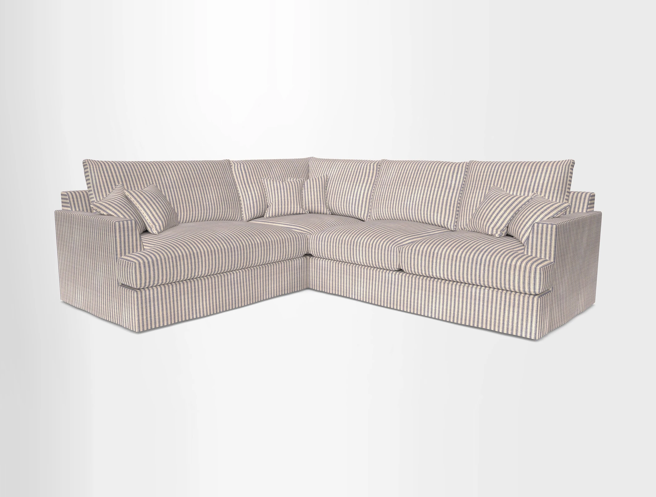 Slingsby Medium Fitted Cover Corner Unit RHF in Two Tone Plain Biscuit