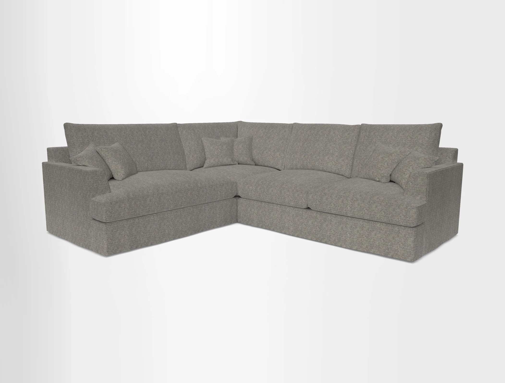 Slingsby Medium Fitted Cover Corner Unit RHF in Two Tone Plain Biscuit