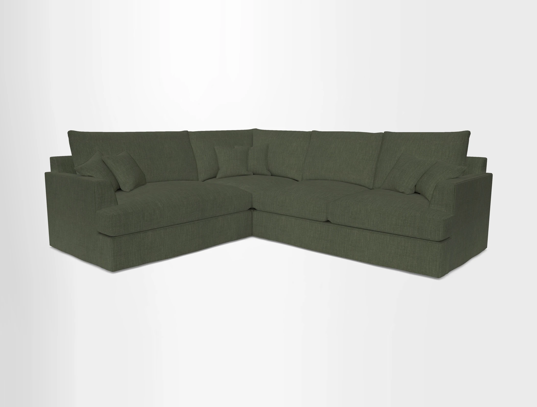 Slingsby Medium Fitted Cover Corner Unit RHF in Two Tone Plain Biscuit