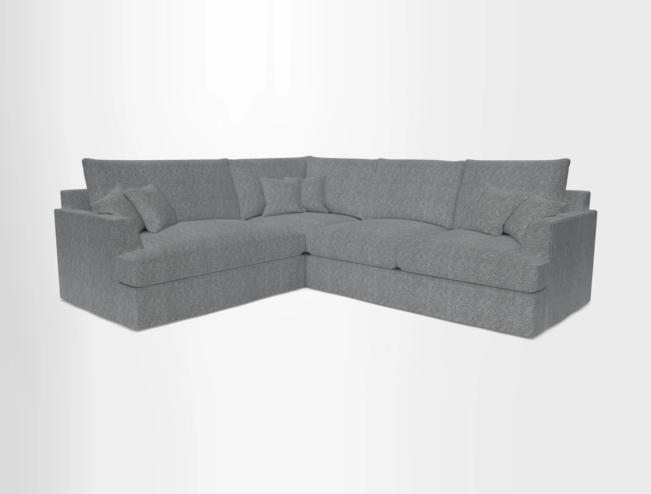 Slingsby Medium Fitted Cover Corner Unit RHF in Two Tone Plain Biscuit