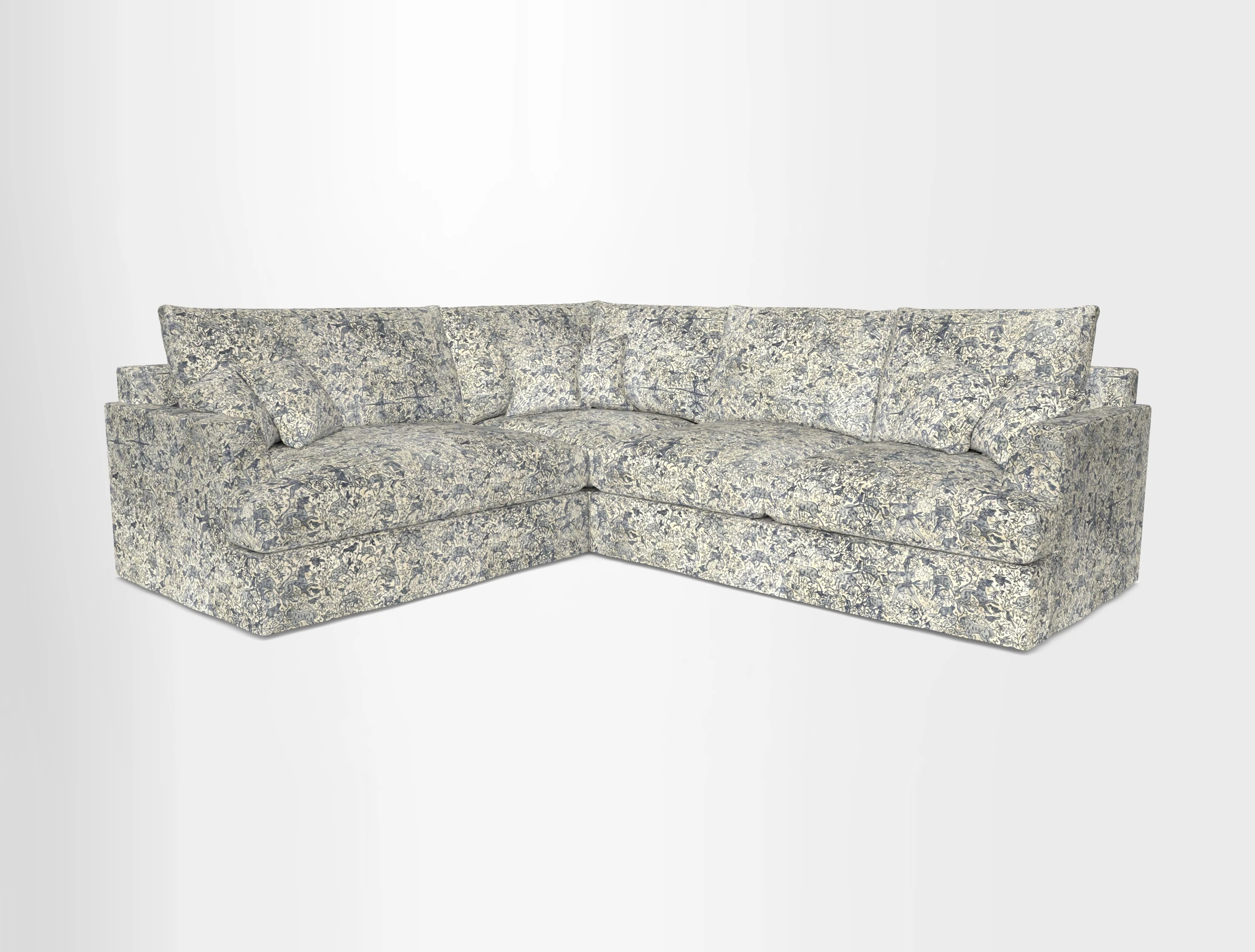 Slingsby Medium Fitted Cover Corner Unit RHF in Two Tone Plain Biscuit