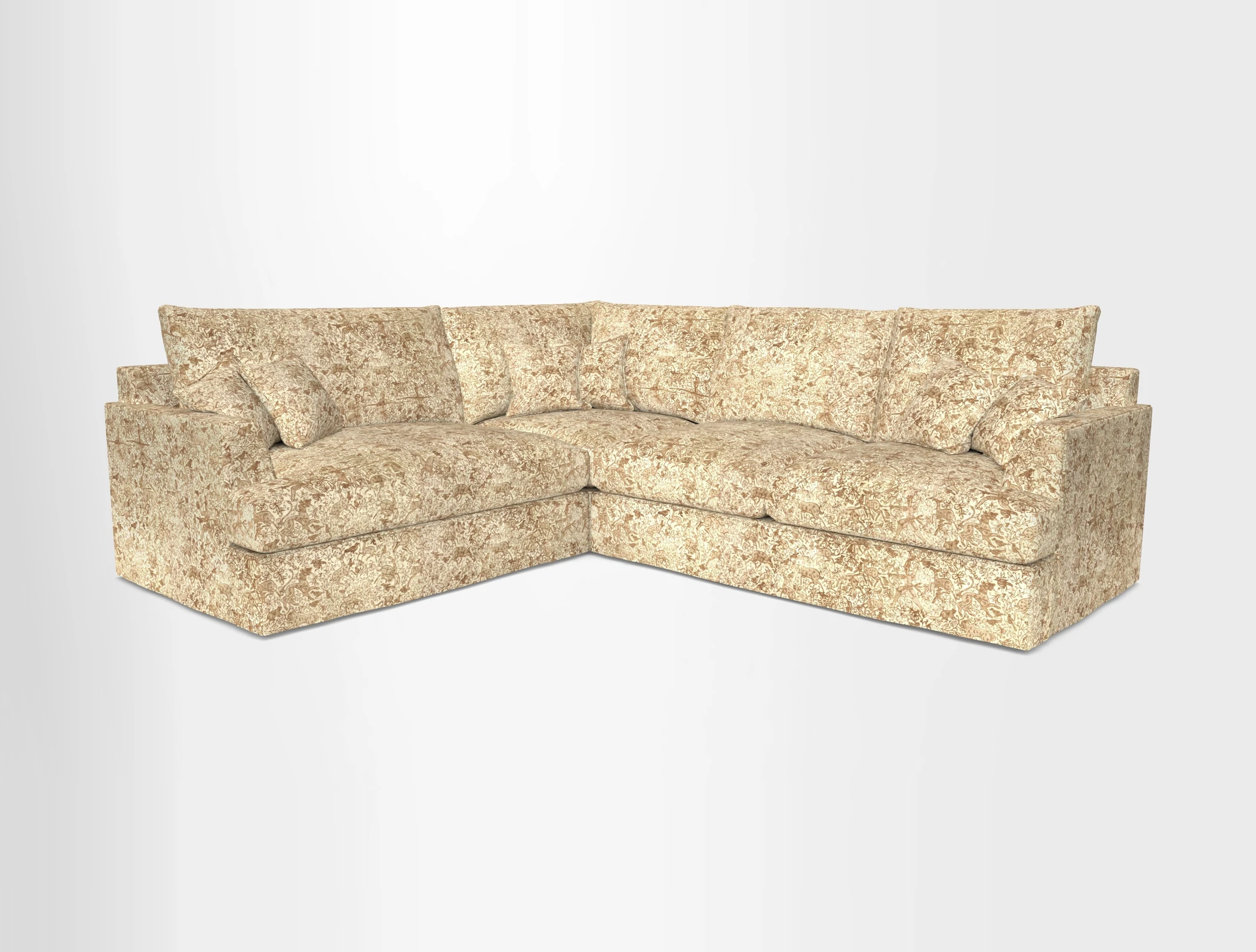 Slingsby Medium Fitted Cover Corner Unit RHF in Two Tone Plain Biscuit