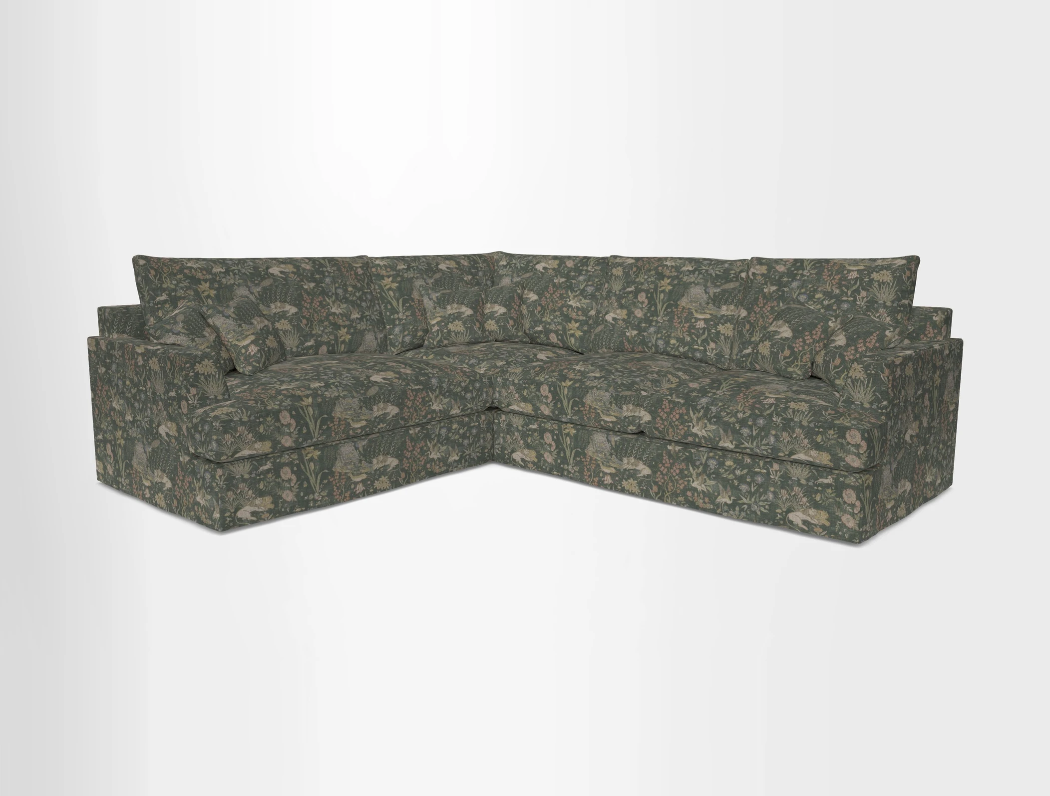 Slingsby Medium Fitted Cover Corner Unit RHF in Two Tone Plain Biscuit